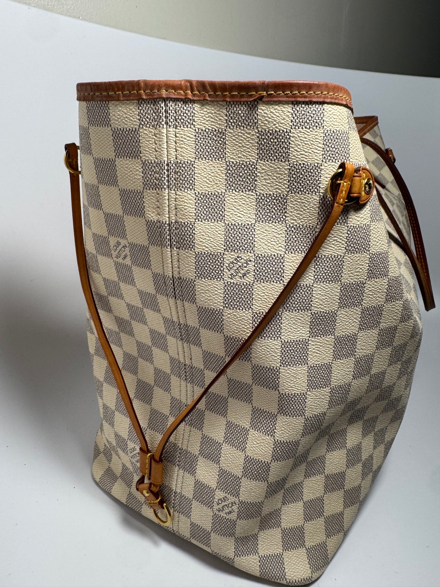 Louis Vuitton Neverfull GM Damier Azur with Ballerine Pink Interior Made in 2019