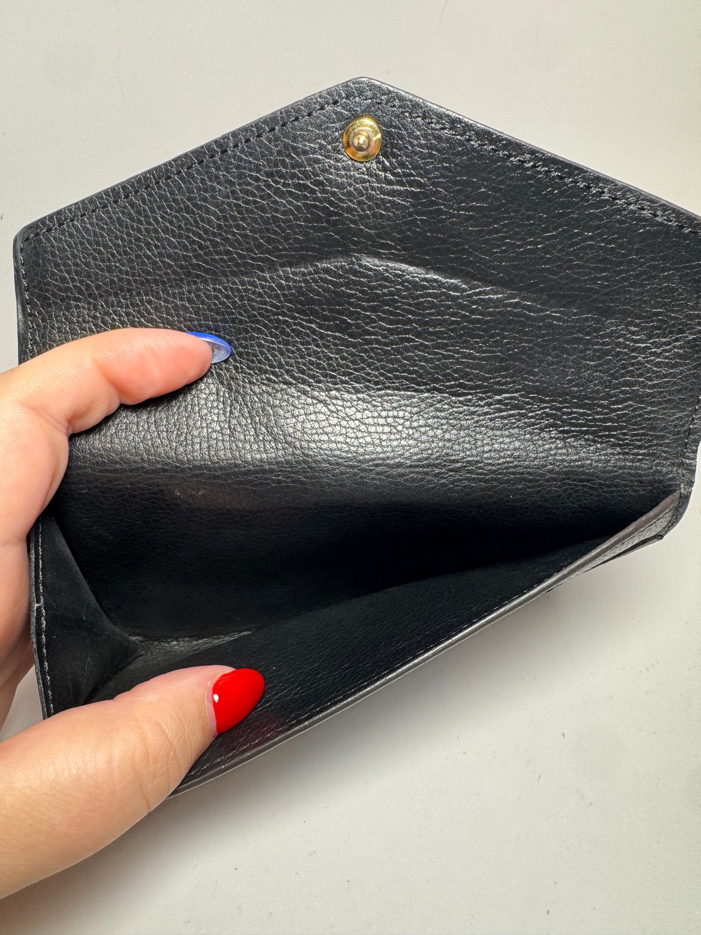 Louis Vuitton Monogram Pallas Envelope Wallet w/Black Leather