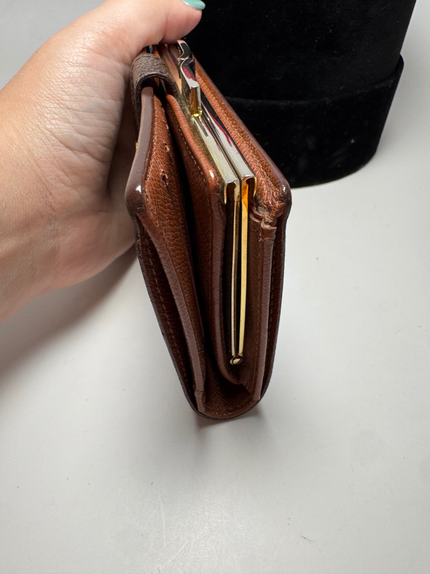 Louis Vuitton French Purse Kiss Lock Monogram Wallet