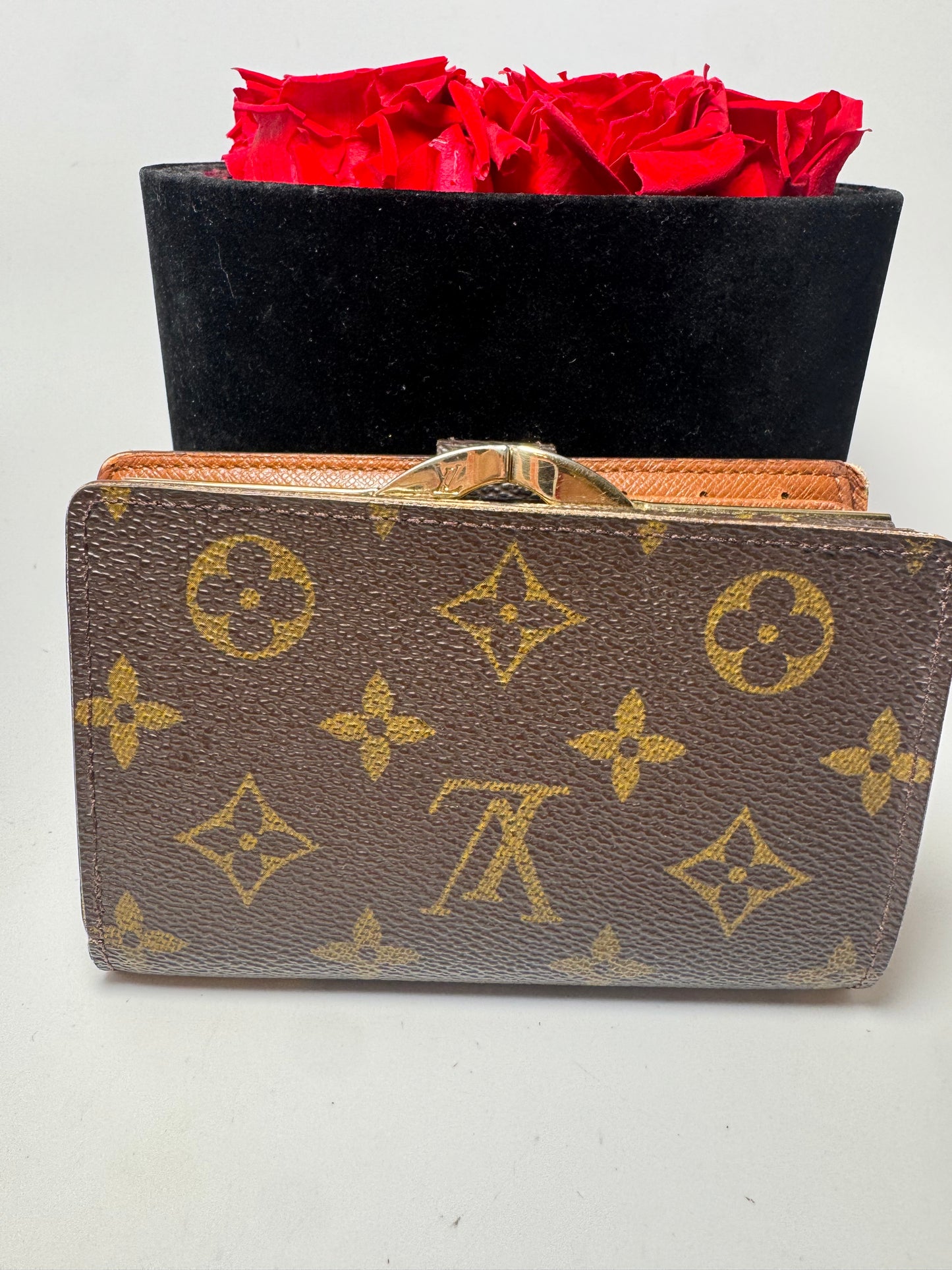 Louis Vuitton French Purse Kiss Lock Monogram Wallet