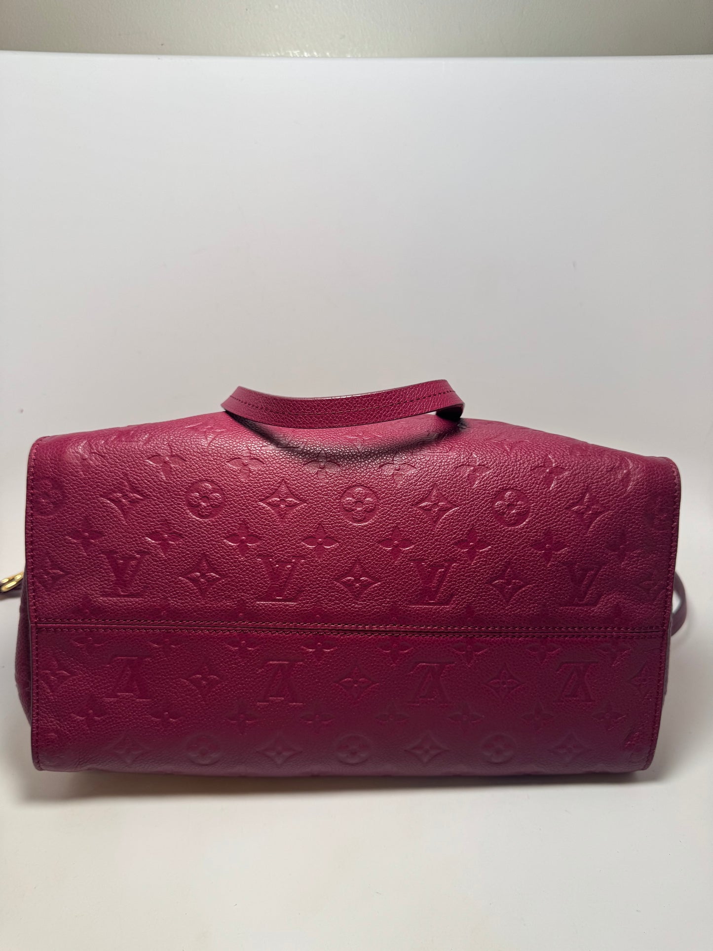 Louis Vuitton Lumineuse PM Purple Burgundy Empriente Leather Satchel/Shoulder Bag
