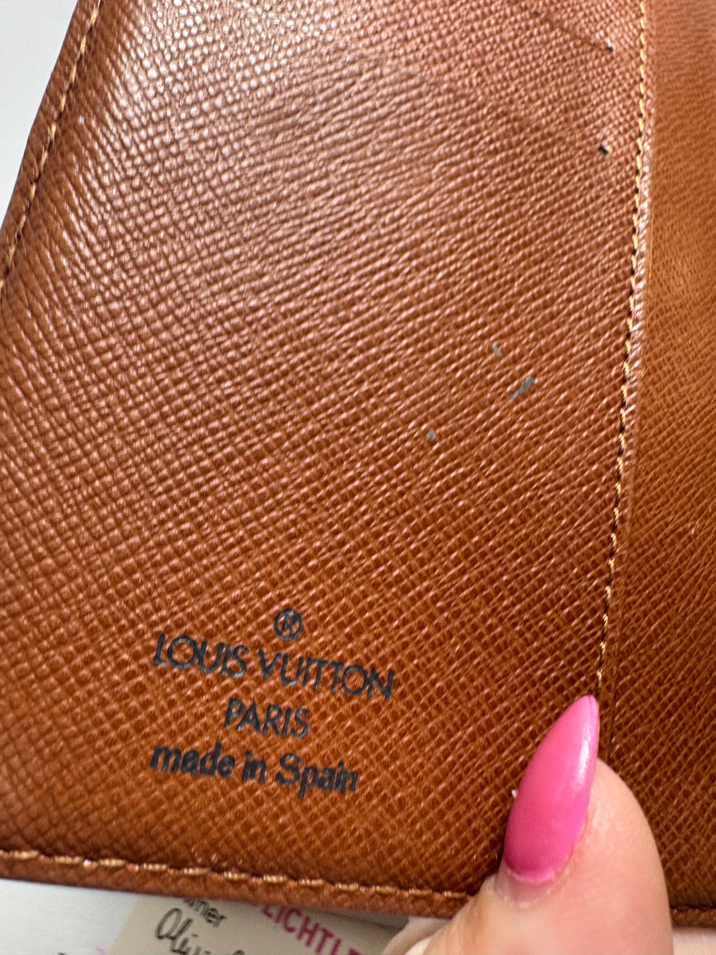 Louis Vuitton Monogram Agenda PM Planner/Passport Holder- Made in Spain June 1999