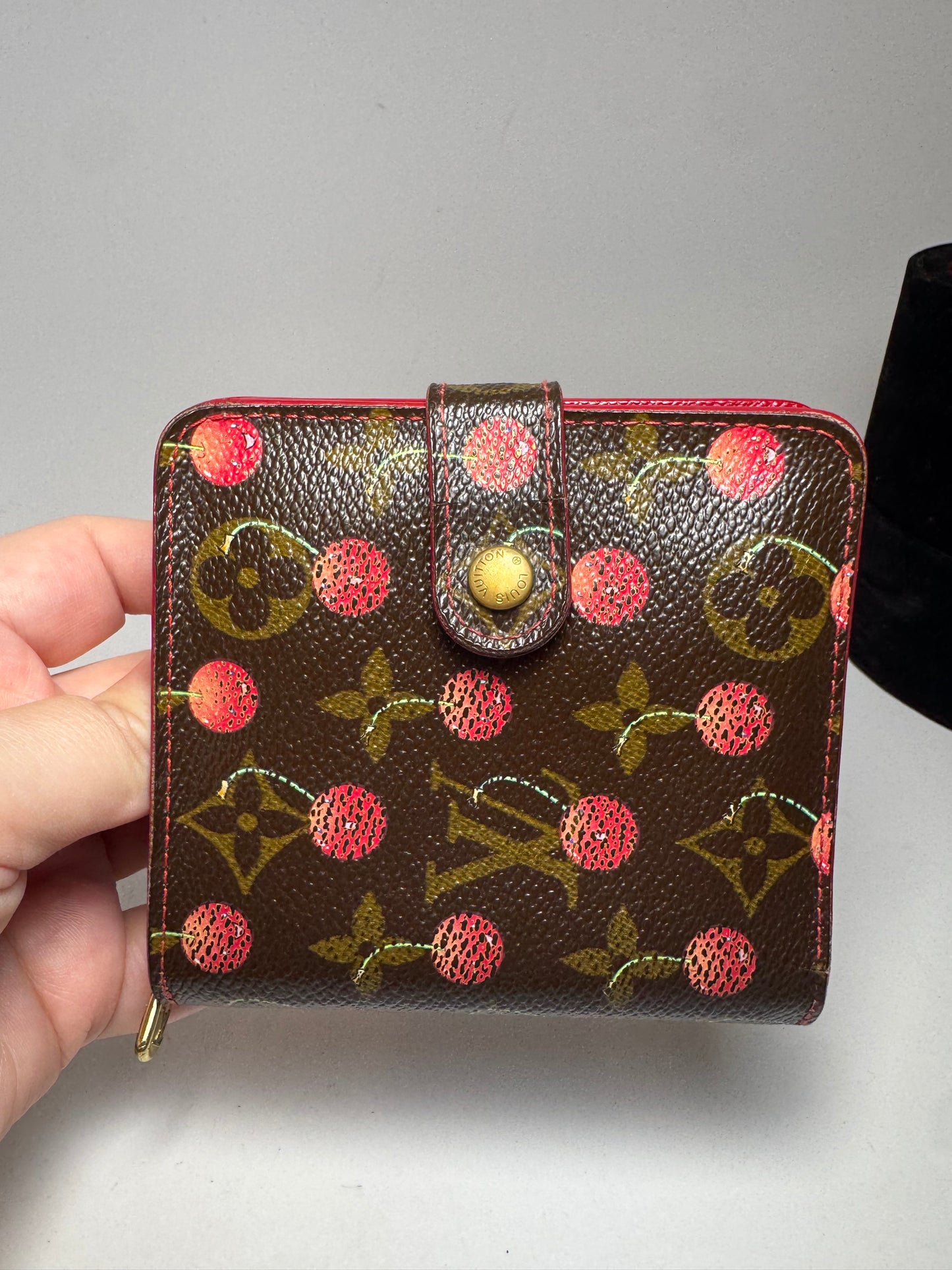 Louis Vuitton Murakami Cherry Compact Zip Wallet Monogram