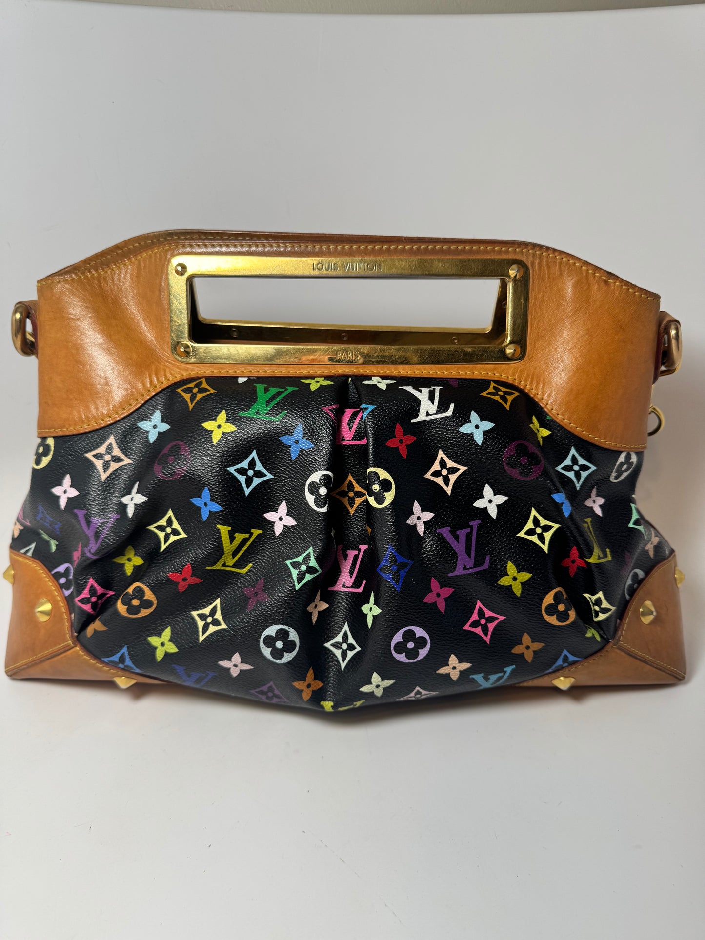 Louis Vuitton Black Multicolor Judy GM Shoulder Bag