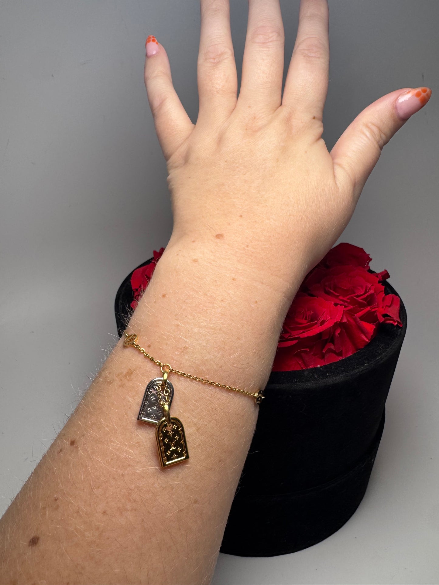 Louis Vuitton Nanogram Two Tone Bracelet