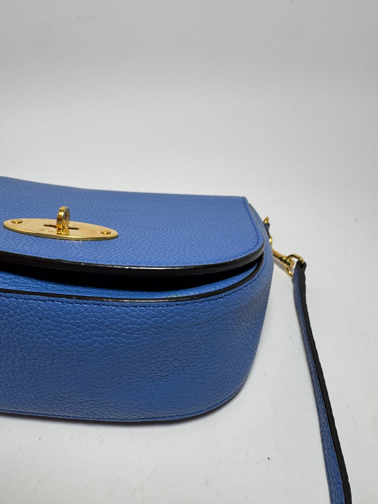 Mulberry Small Darley Satchel Blue Crossbody in Small Classic Grain Leather