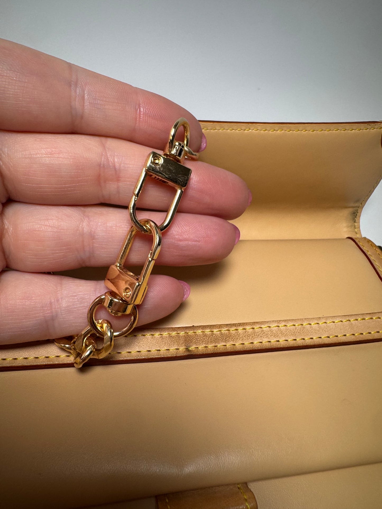 Louis Vuitton Multicolor Porte Tressor International Wallet on chain- April 2005 in France