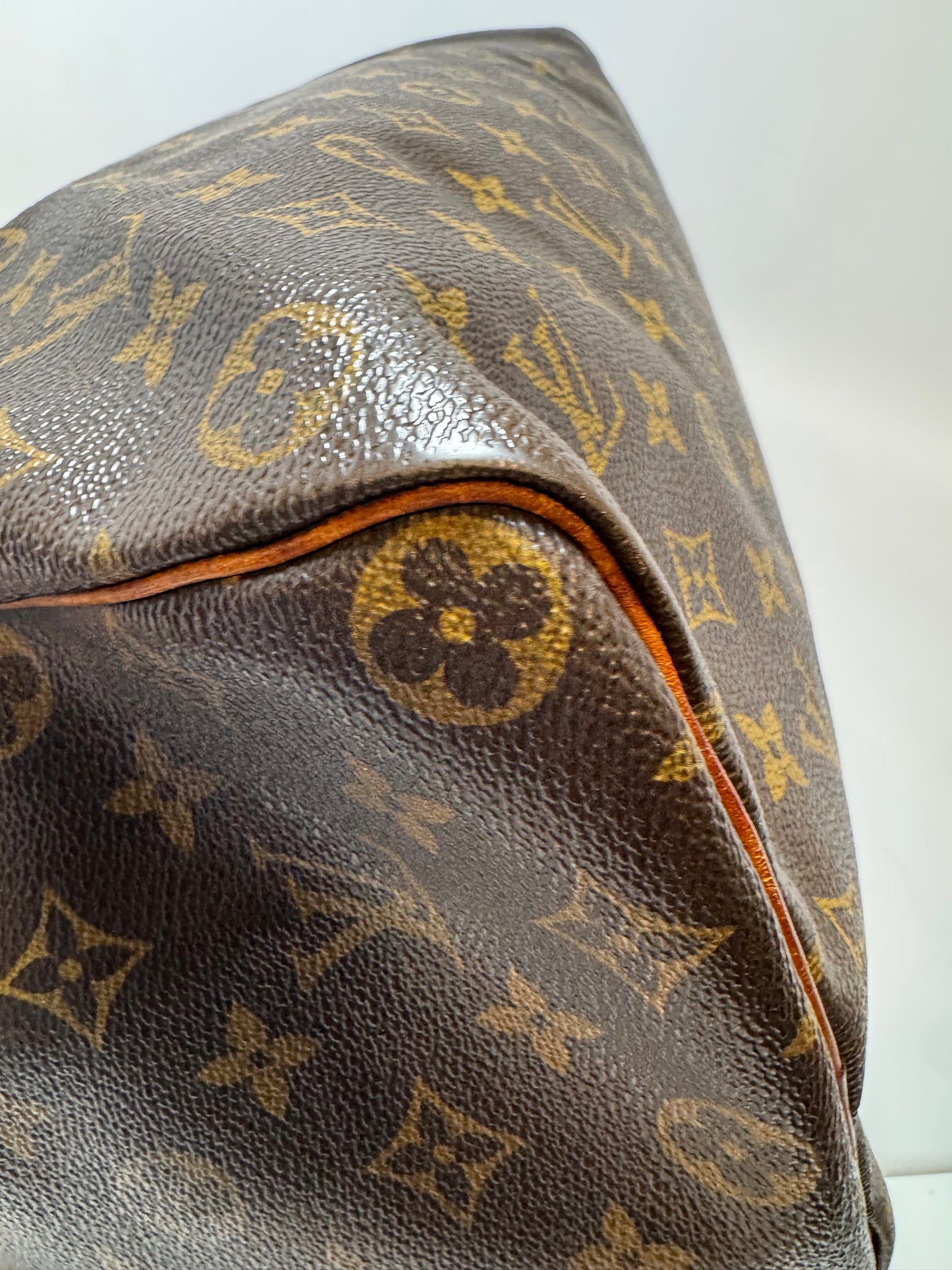 Louis Vuitton Speedy 35 Monogram Satchel Vintage Made in France