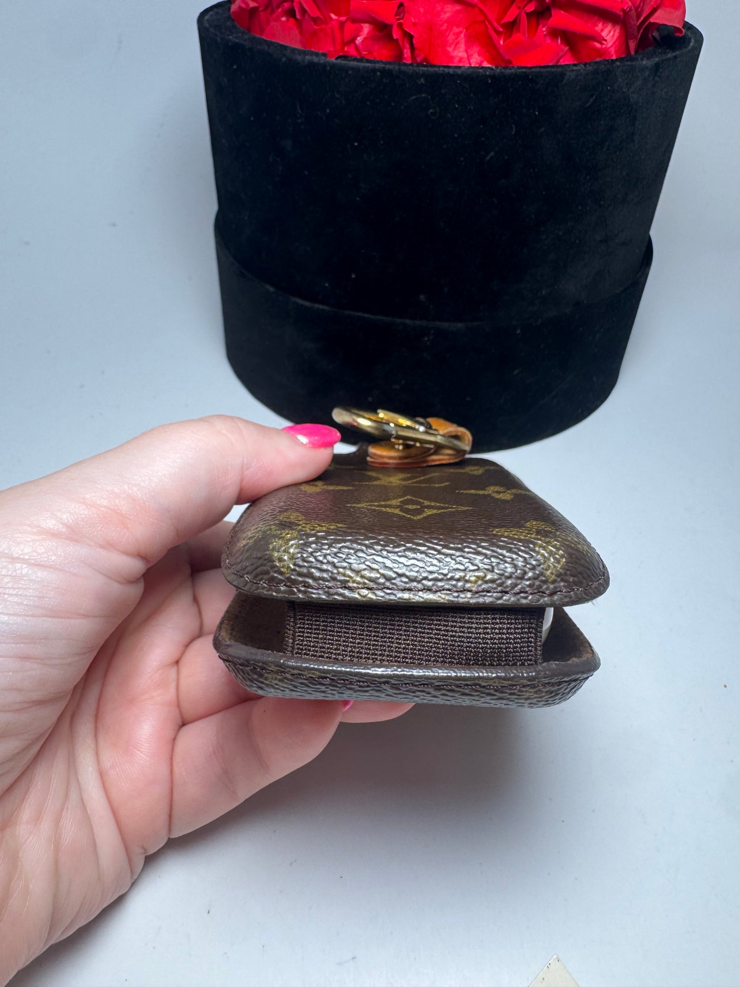 Louis Vuitton Vintage Monogram Phone Case/Holder w/Key Clip