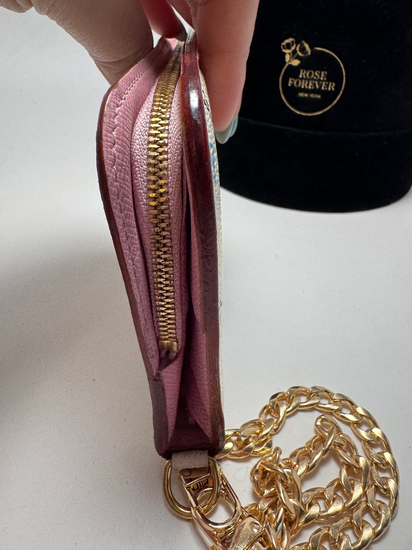 Louis Vuitton Insolite White Multicolor Murakami Wallet on Chain/Wristlet