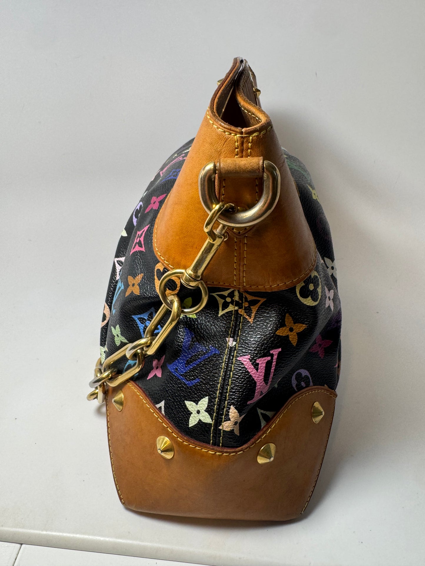 Louis Vuitton Black Multicolor Judy GM Shoulder Bag