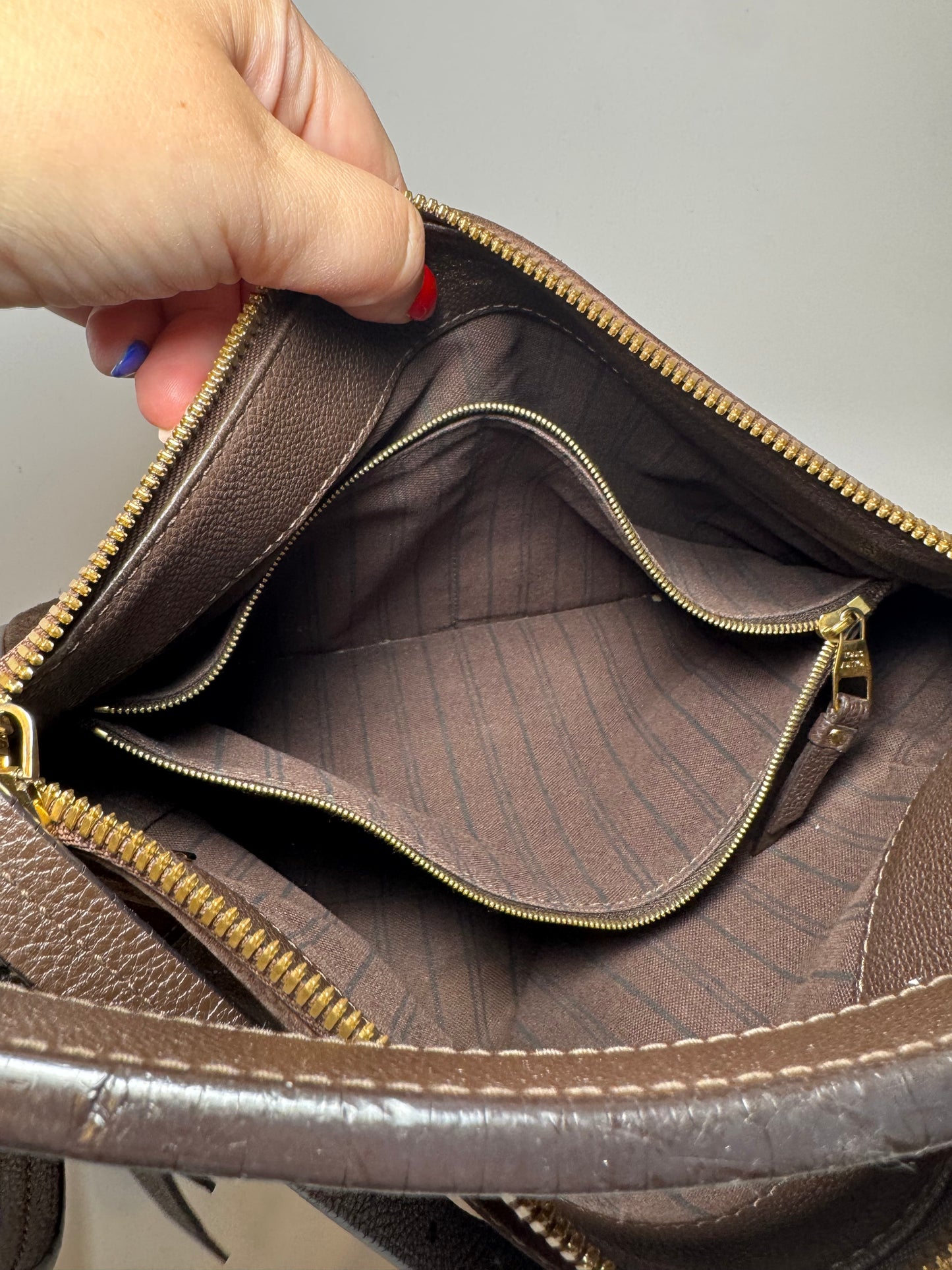 Louis Vuitton Audacieuse PM Chocolat Monogram Empreinte Leather Bag