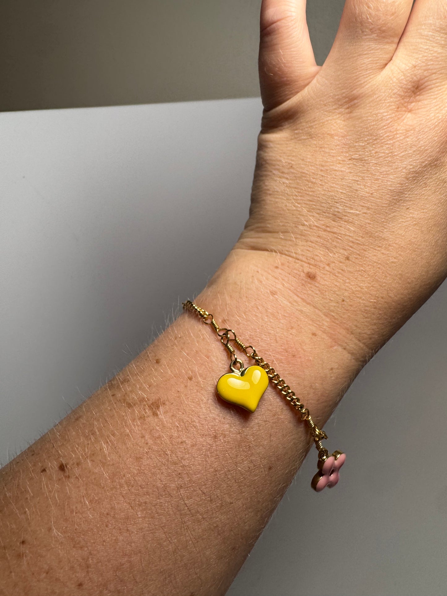 Louis Vuitton Sweet Monogram Charm Bracelet Gold Tone