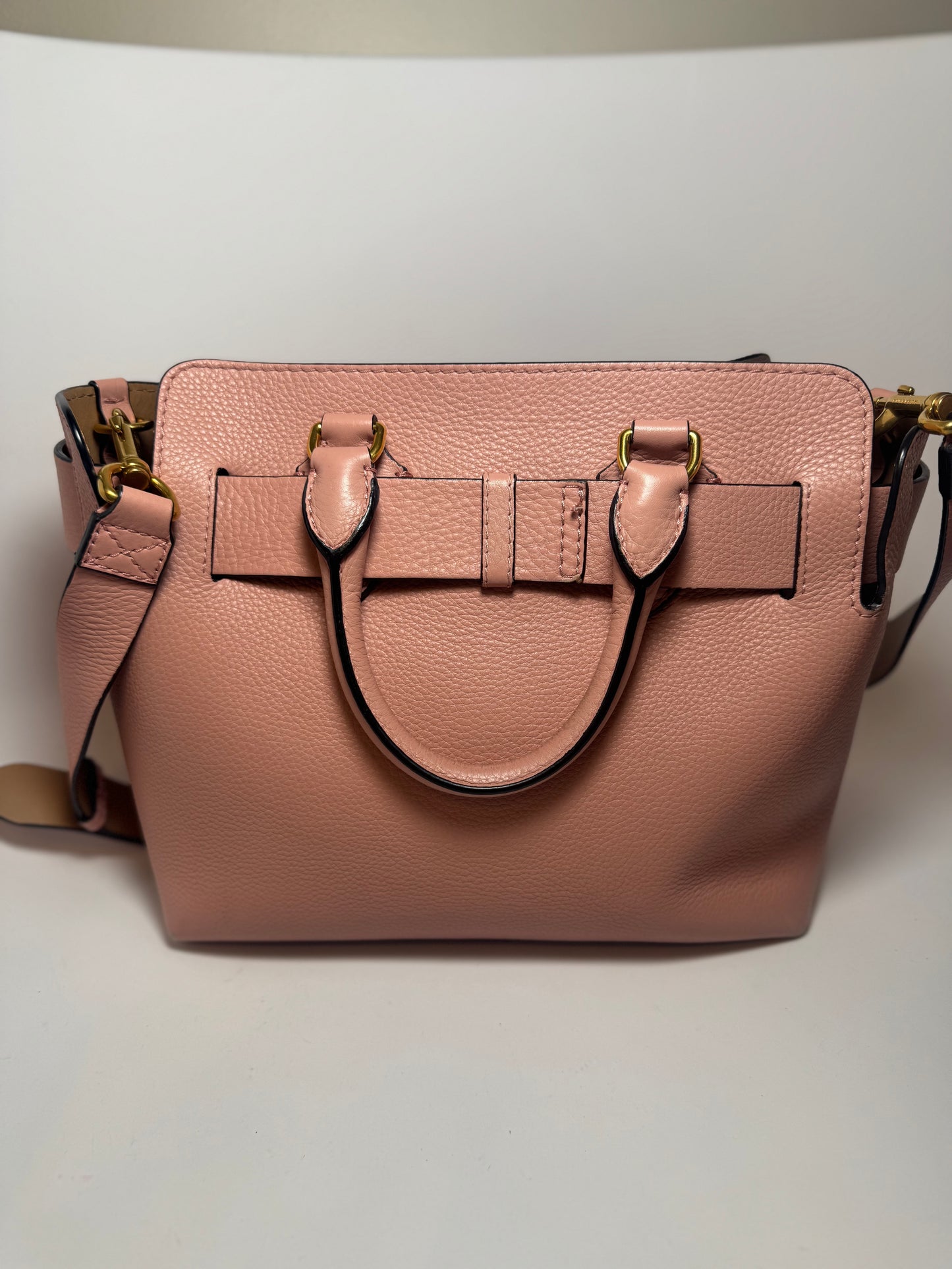Pink Burberry Belt Bag Leather Satchel/Shoulder Bag