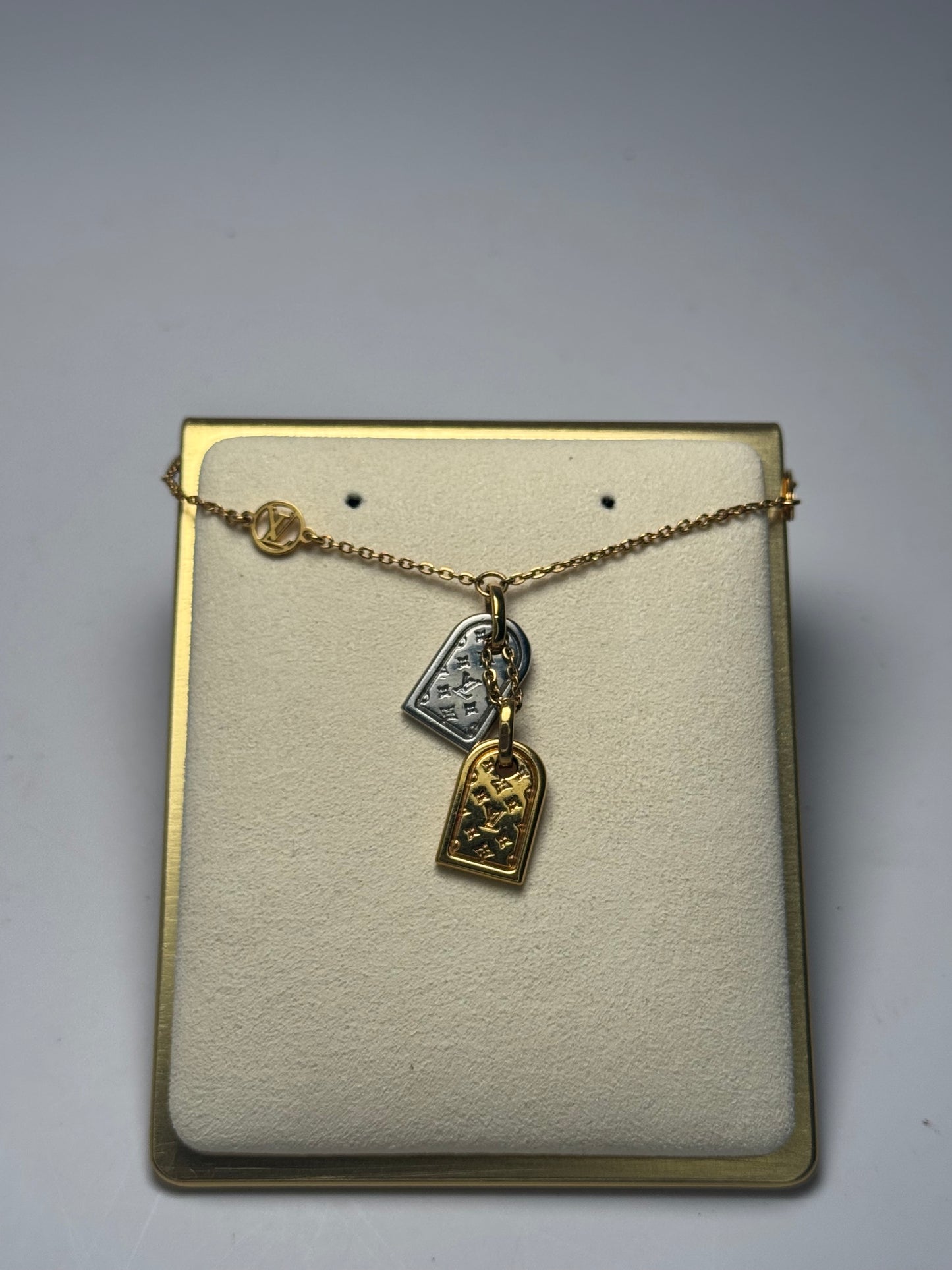 Louis Vuitton Nanogram Bracelet Gold & Silver Tags