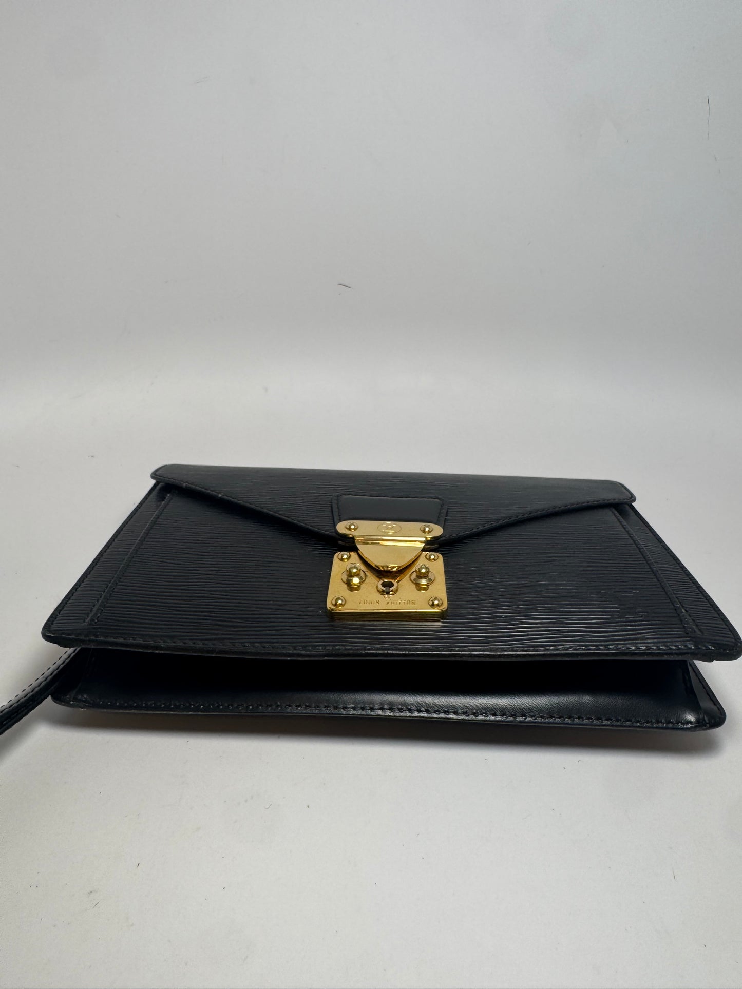 Louis Vuitton Black Epi Serie Draggone Clutch Bag