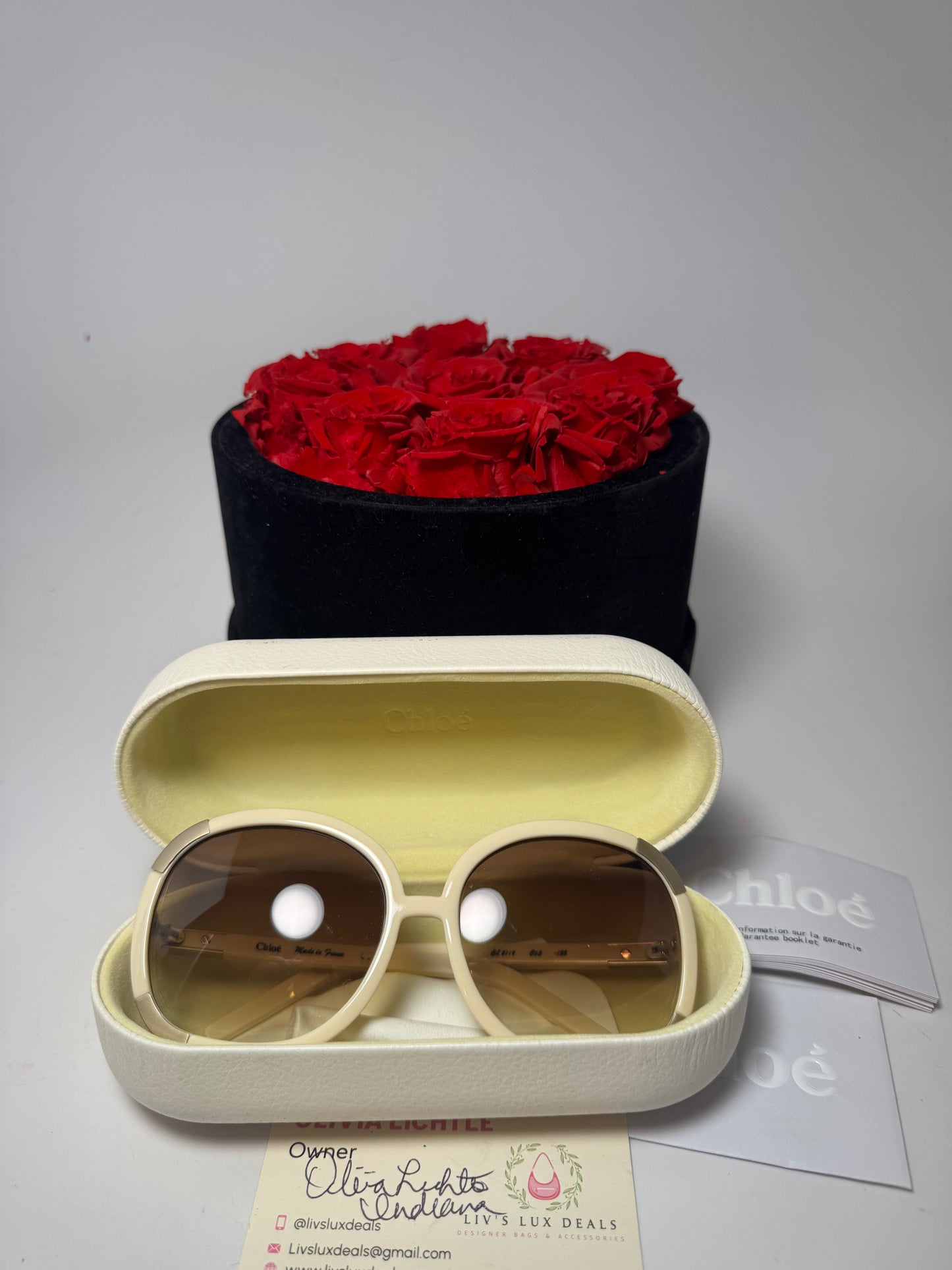 Chloé Sunglasses Myrte Oversized Sunglasses 2119 Cream