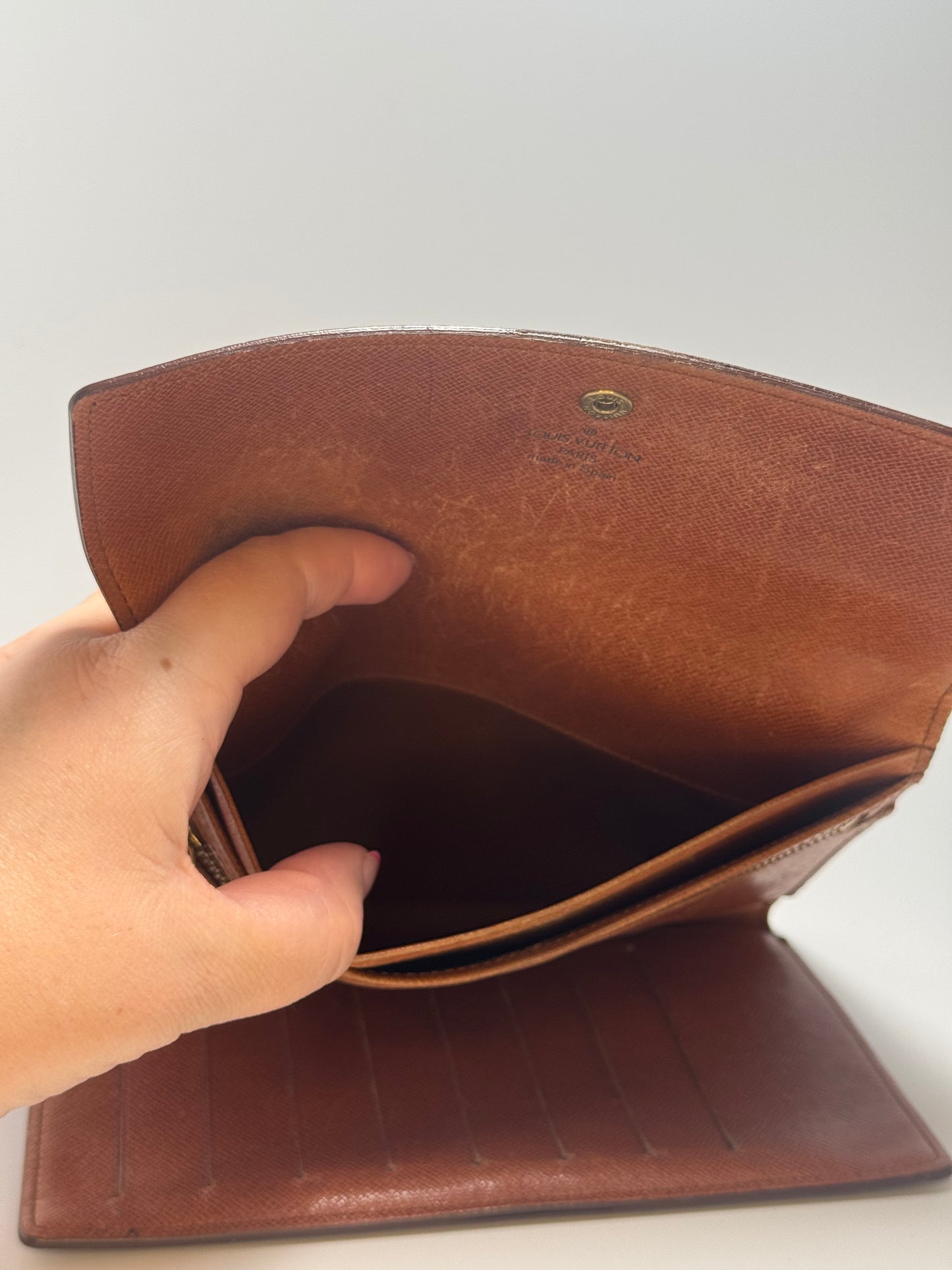 Louis Vuitton Monogram Trifold Pochette Passport Holder / Wallet on Chain
