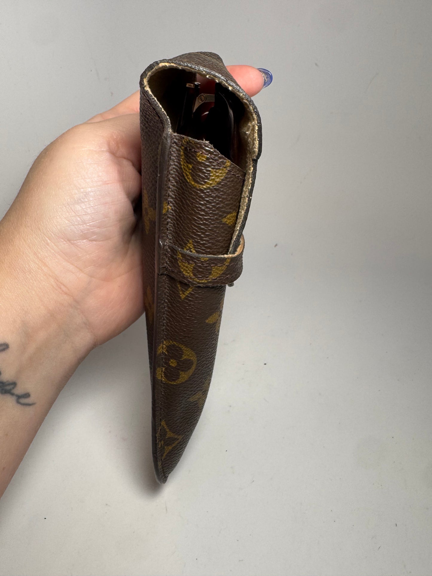 Louis Vuitton Monogram Sunglasses Case Made in March 2001 in France