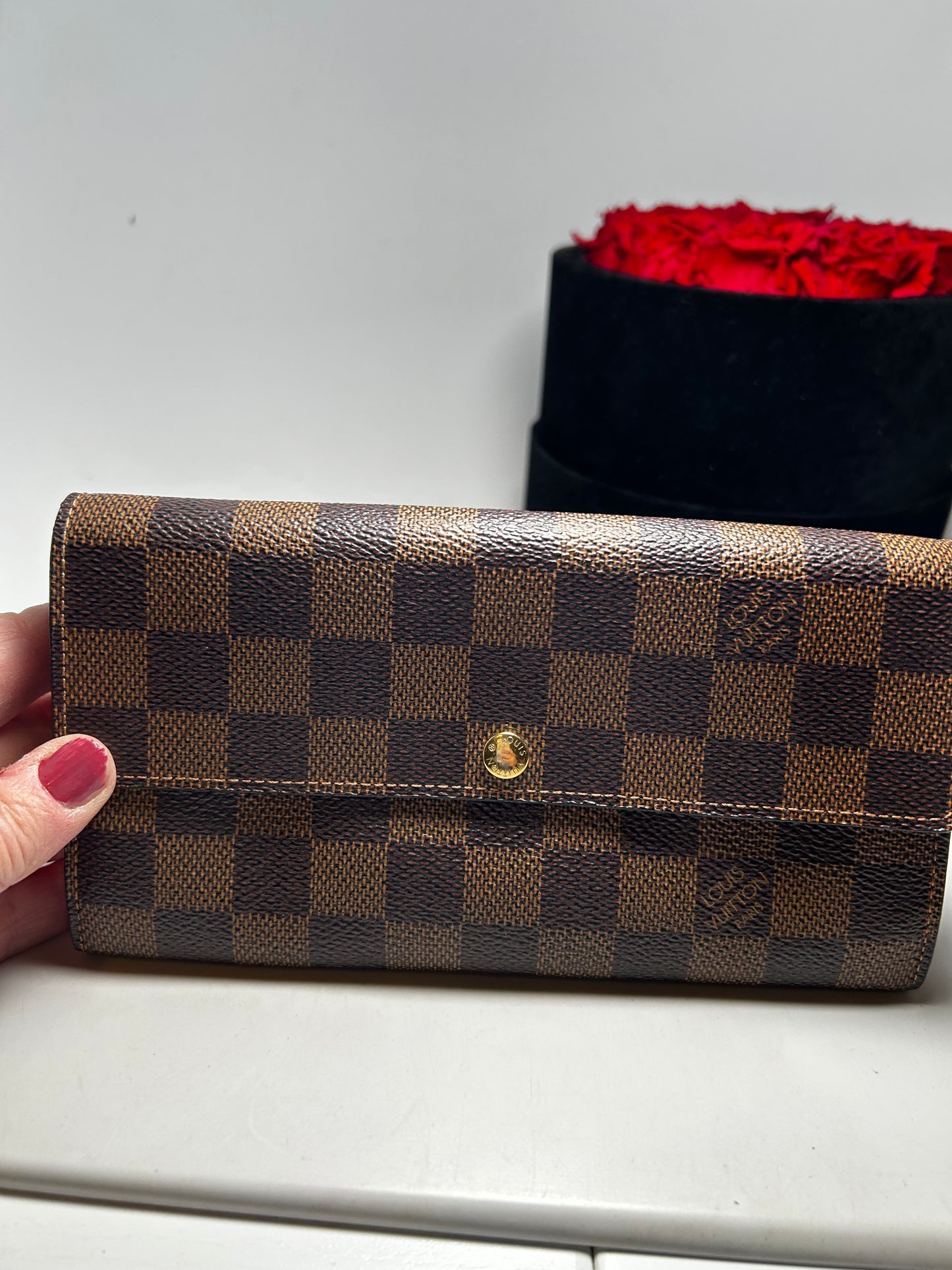 Louis Vuitton Damier Ebene Sarah Wallet