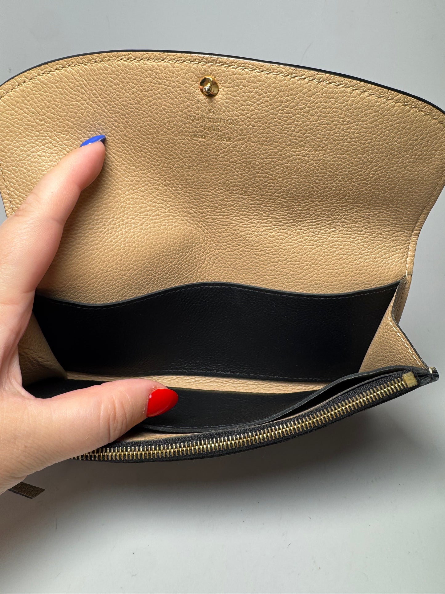 Louis Vuitton Emilie Empriente Wallet Black Leather