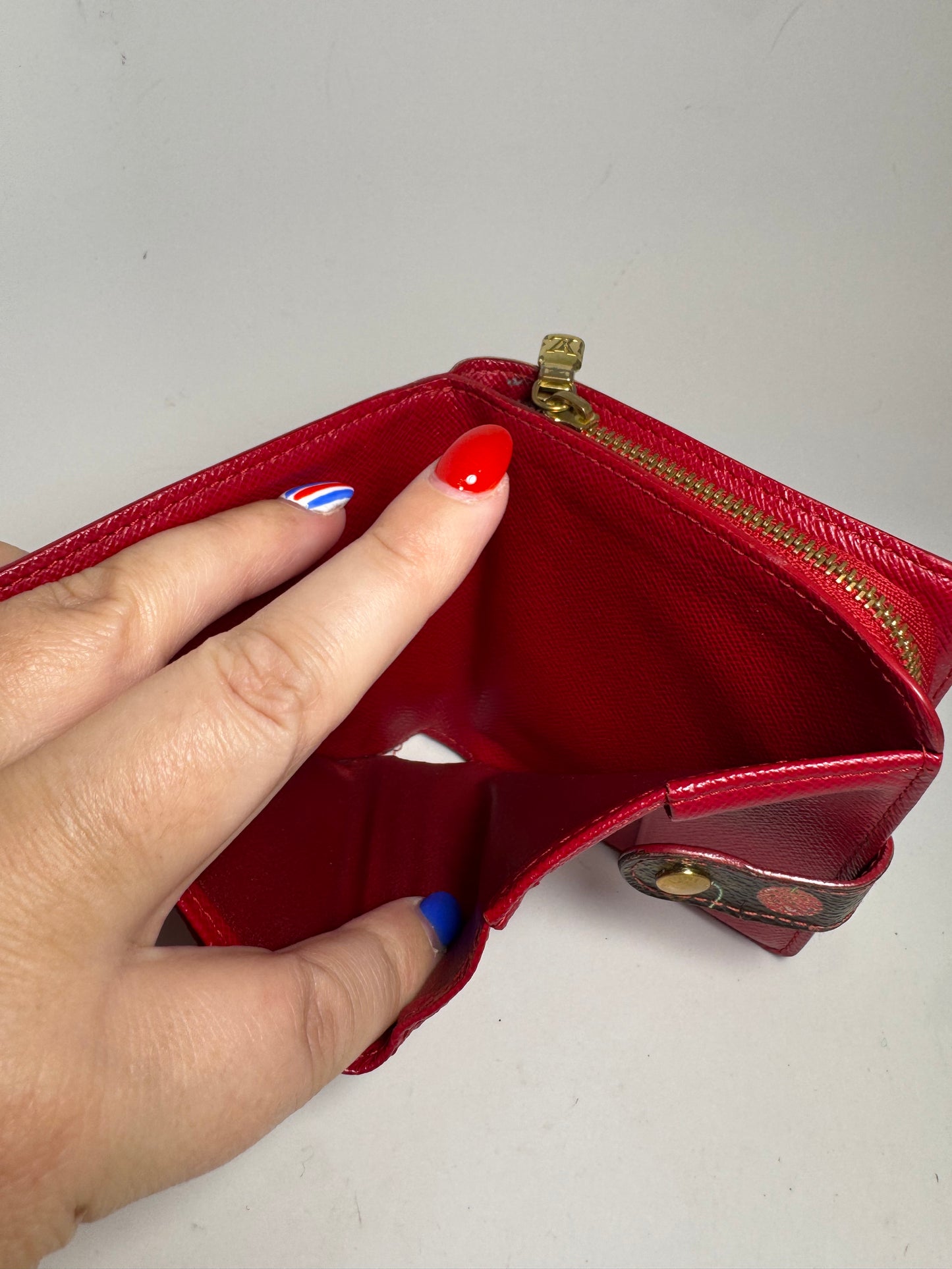 Louis Vuitton Murakami Cherry Compact Zip Wallet Monogram
