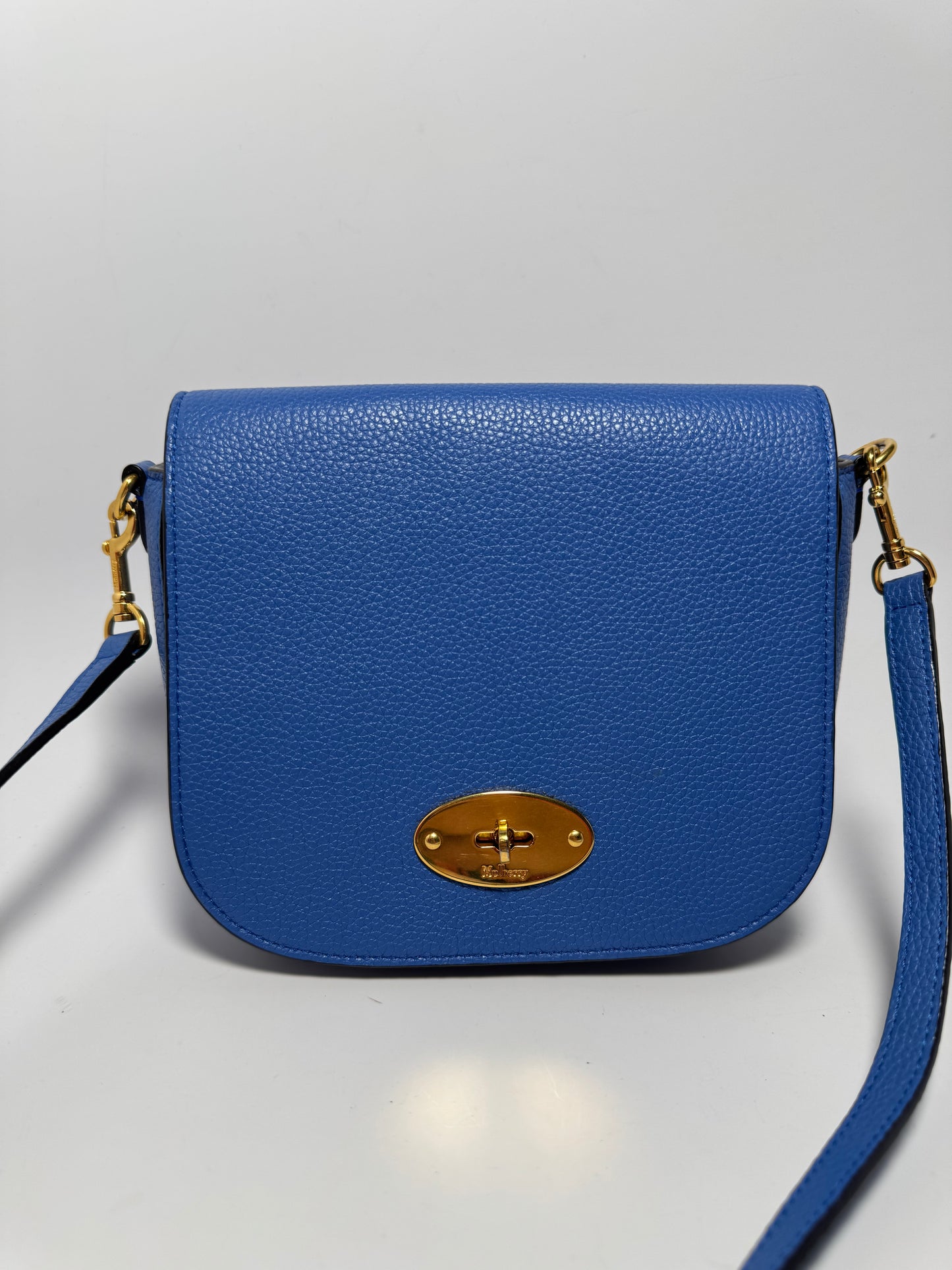 Mulberry Small Darley Satchel Blue Crossbody in Small Classic Grain Leather