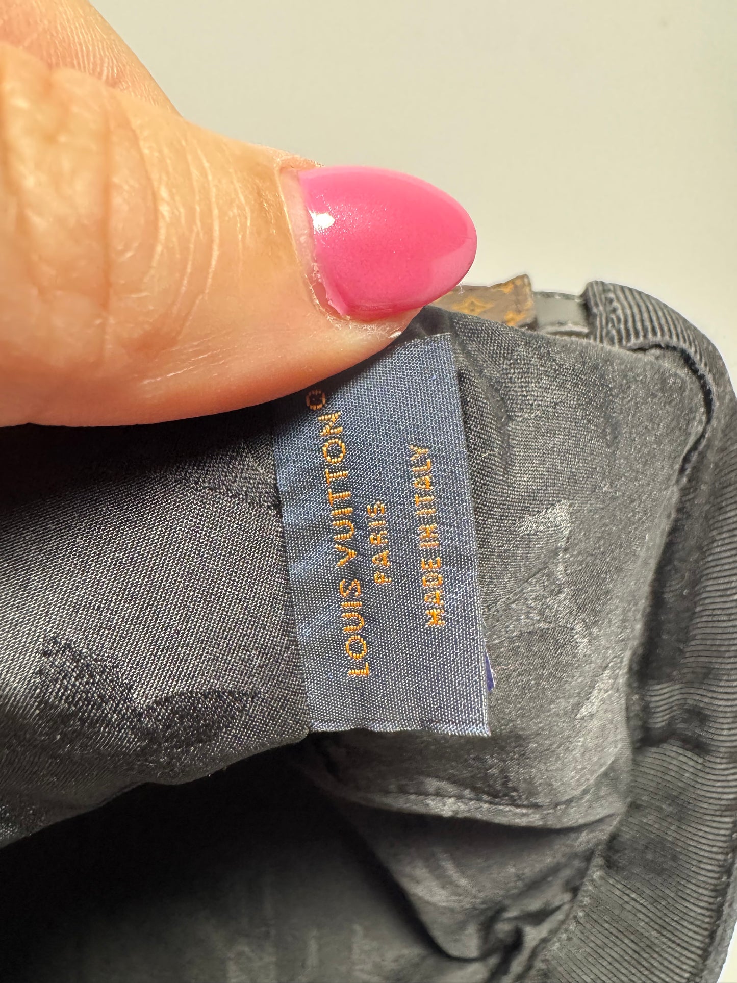 Louis Vuitton Day Cap Black Cotton, Canvas & Leather