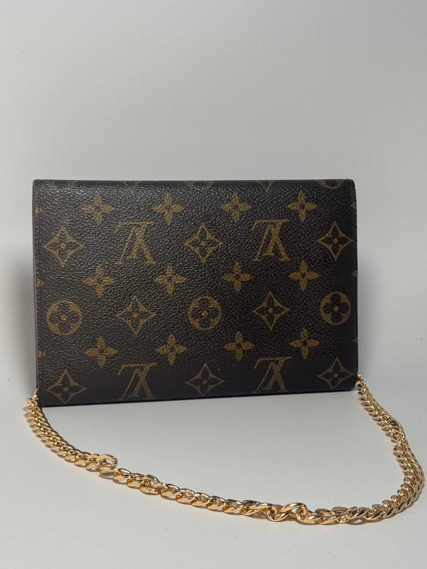 Louis Vuitton Monogram Trifold Pochette Passport Holder / Wallet on Chain- December 1994