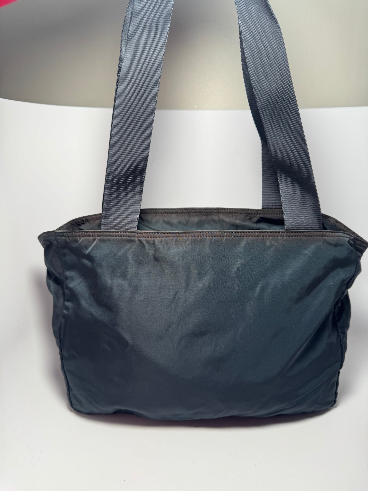 Prada Tessuto Nylon Tote – Vintage Navy Blue Designer Bag