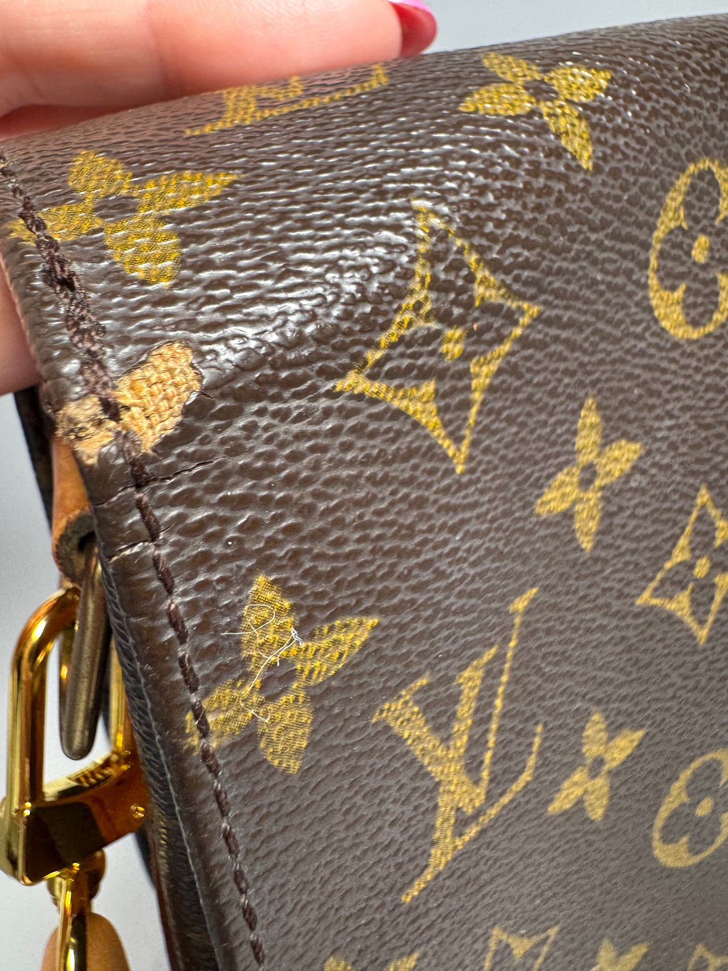 Louis Vuitton Cartouchière MM Monogram Crossbody- FAIR condition France September 1995