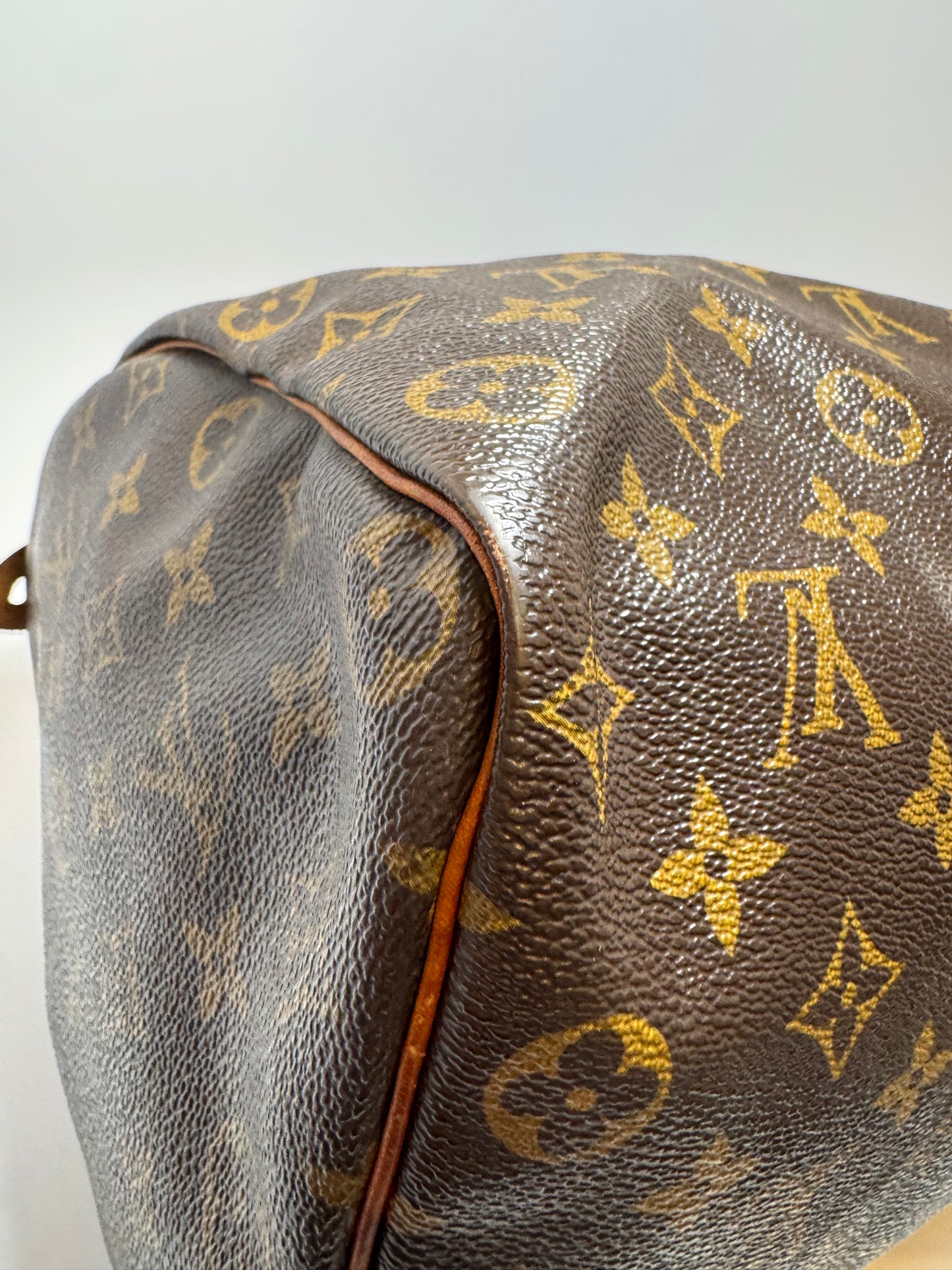 Louis Vuitton Speedy 35 Monogram Satchel Vintage Made in France