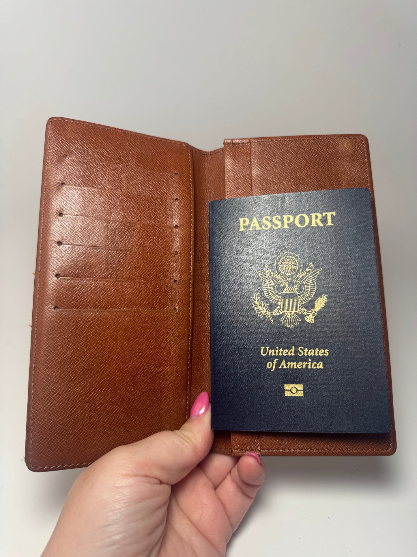 Louis Vuitton Monogram Passport Holder/Slim Wallet
