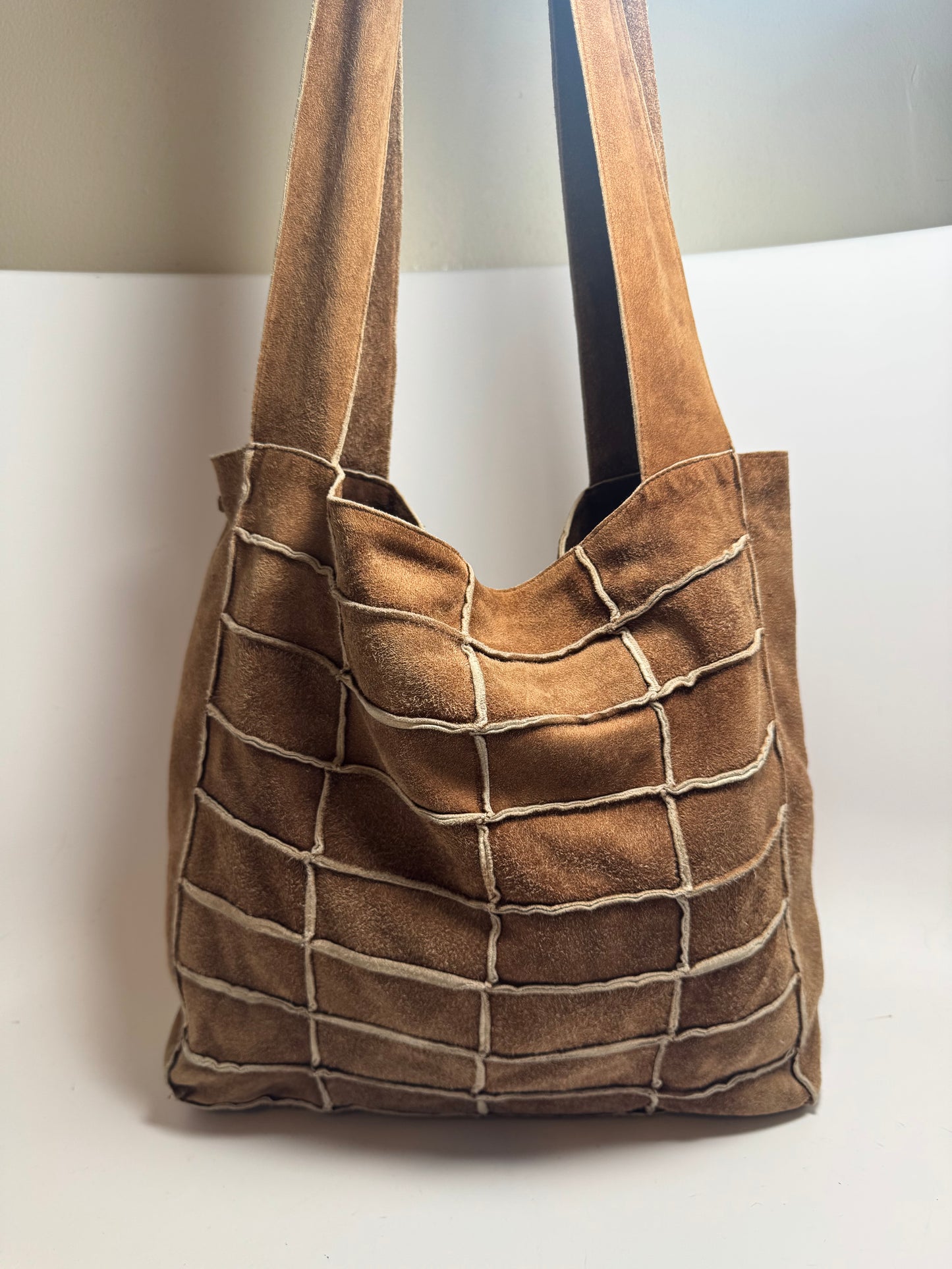 Chanel Mouton Suede Patchwork Tote/Shoulder Bag EXCELLENT condition with certificate of authenticity
