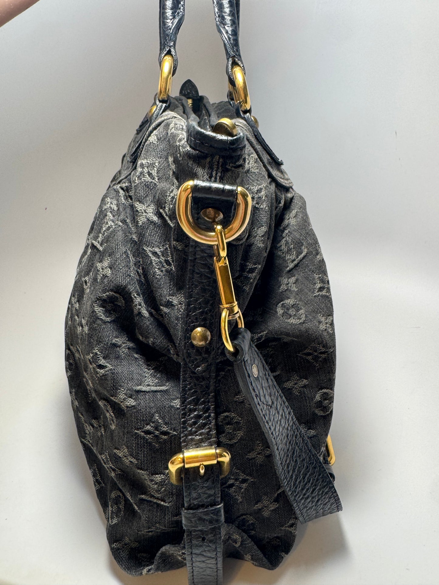 Louis Vuitton Neo Cabby Black Denim Bag