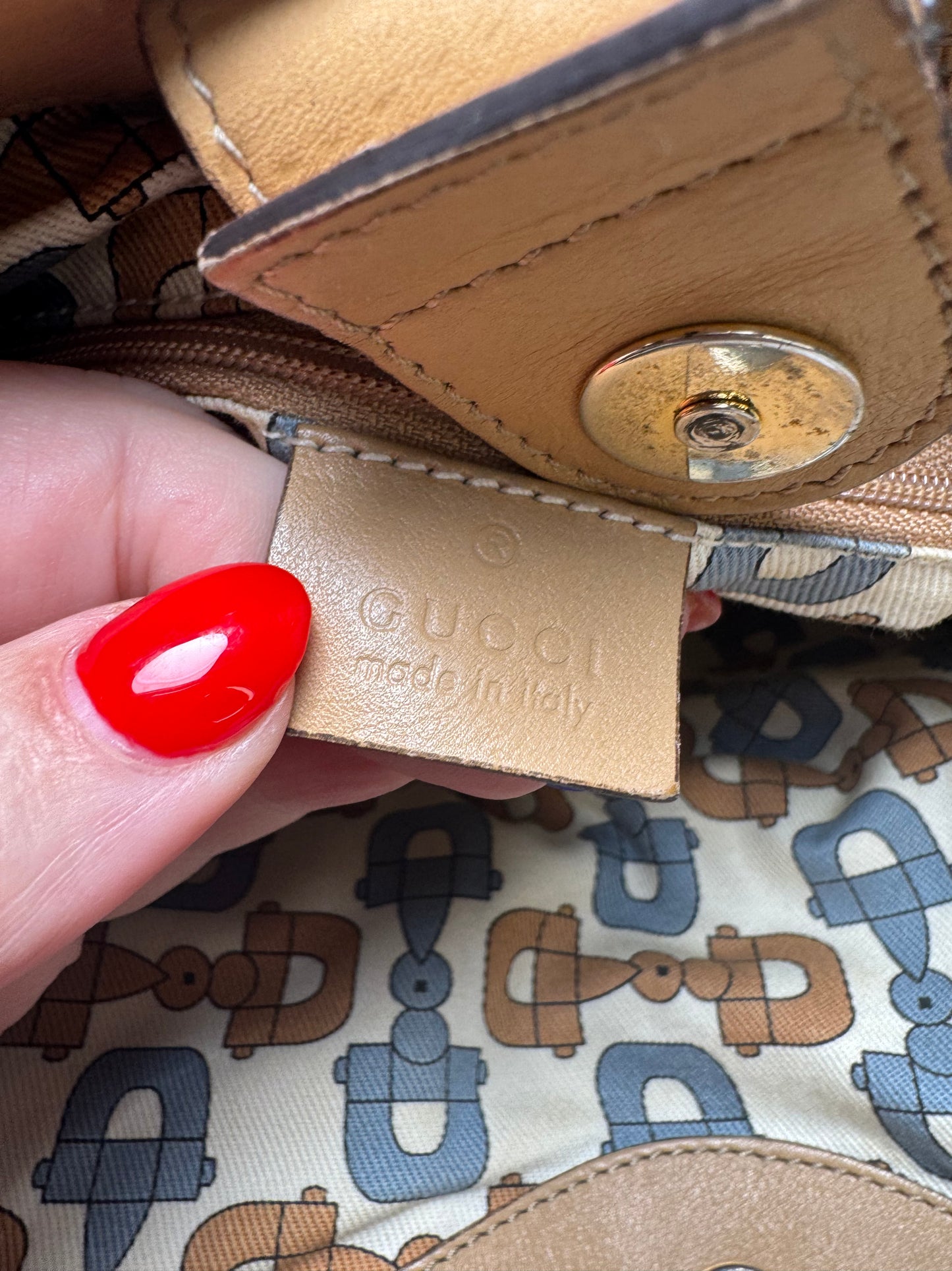Gucci Sukey Tote Guccissima Leather Hand Bag Beige/Tan