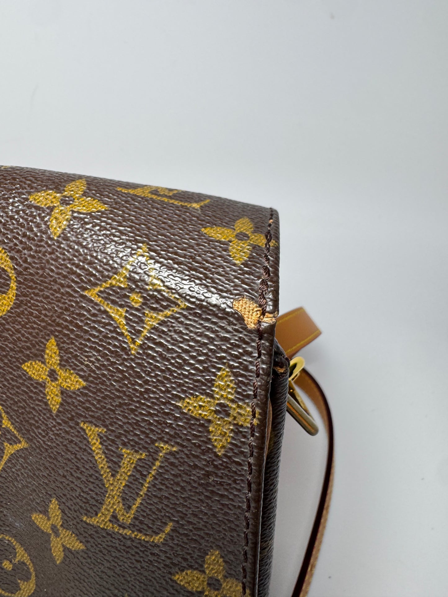 Louis Vuitton Cartouchière MM Monogram Crossbody- FAIR condition France September 1995