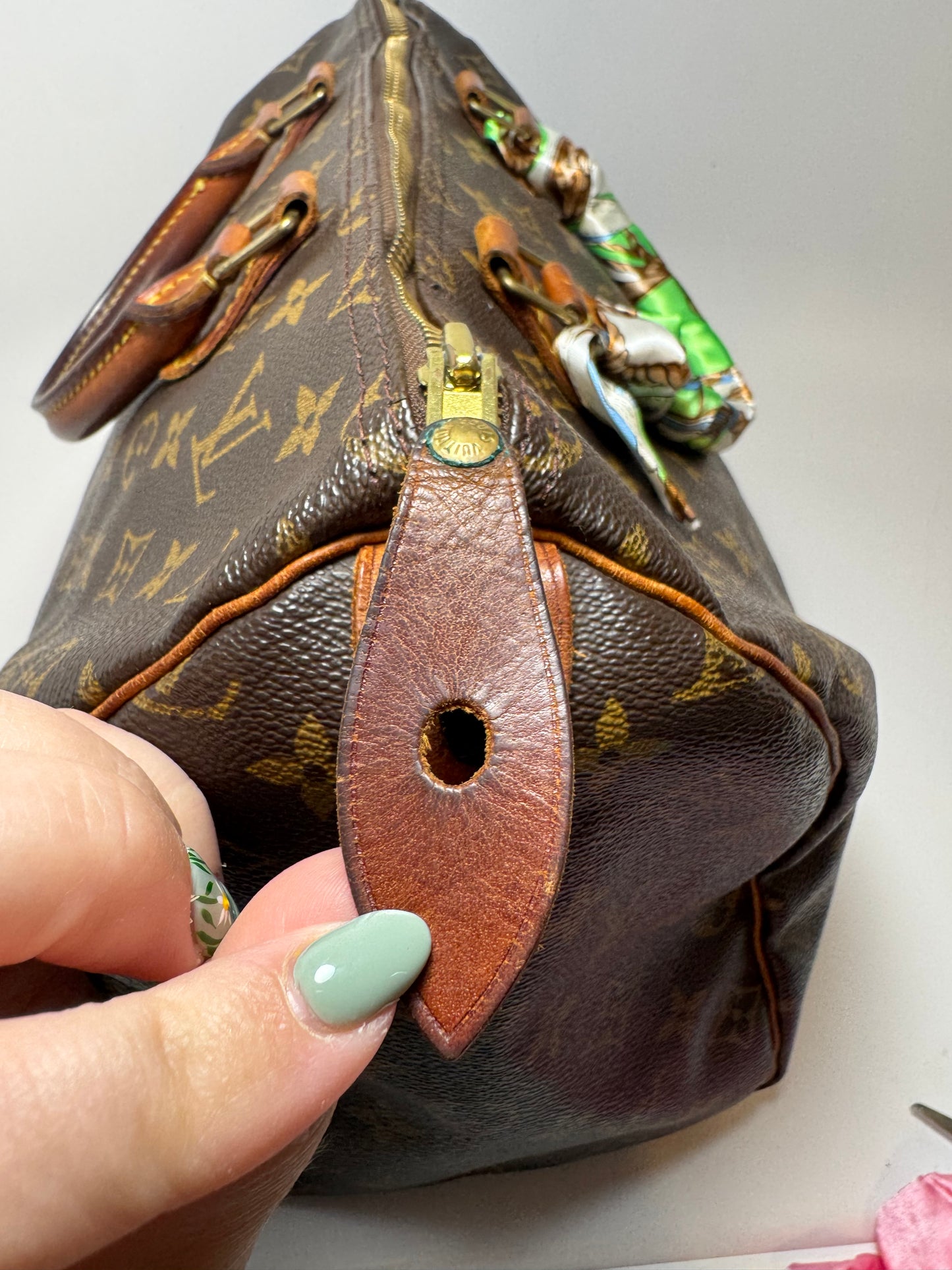 Louis Vuitton Speedy 35 Monogram Satchel Vintage Made in France
