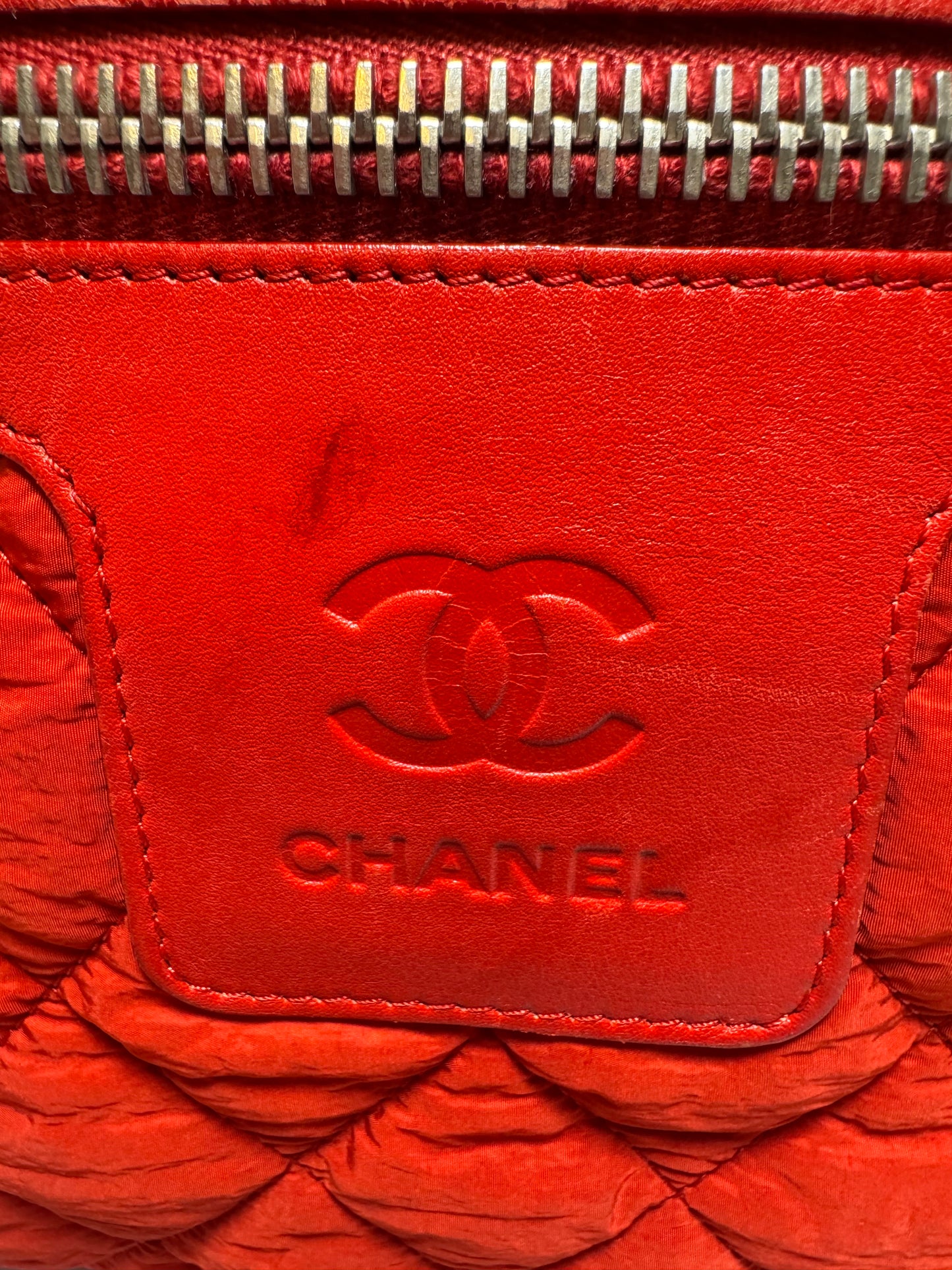 Chanel Coco Cocoon Tote Bag Red Nylon Tote