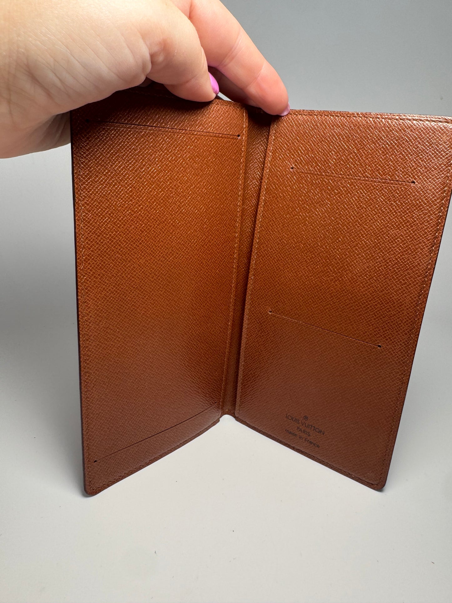 Louis Vuitton Vintage Monogram Checkbook/Passport Cover- June 1997 in France