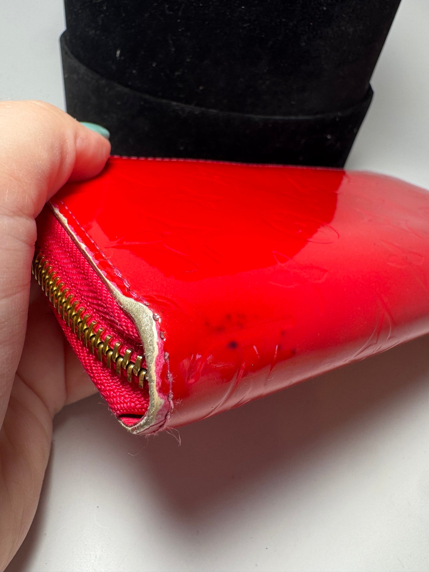 Louis Vuitton Watermelon Vernis Leather Zippy Wallet Monogram