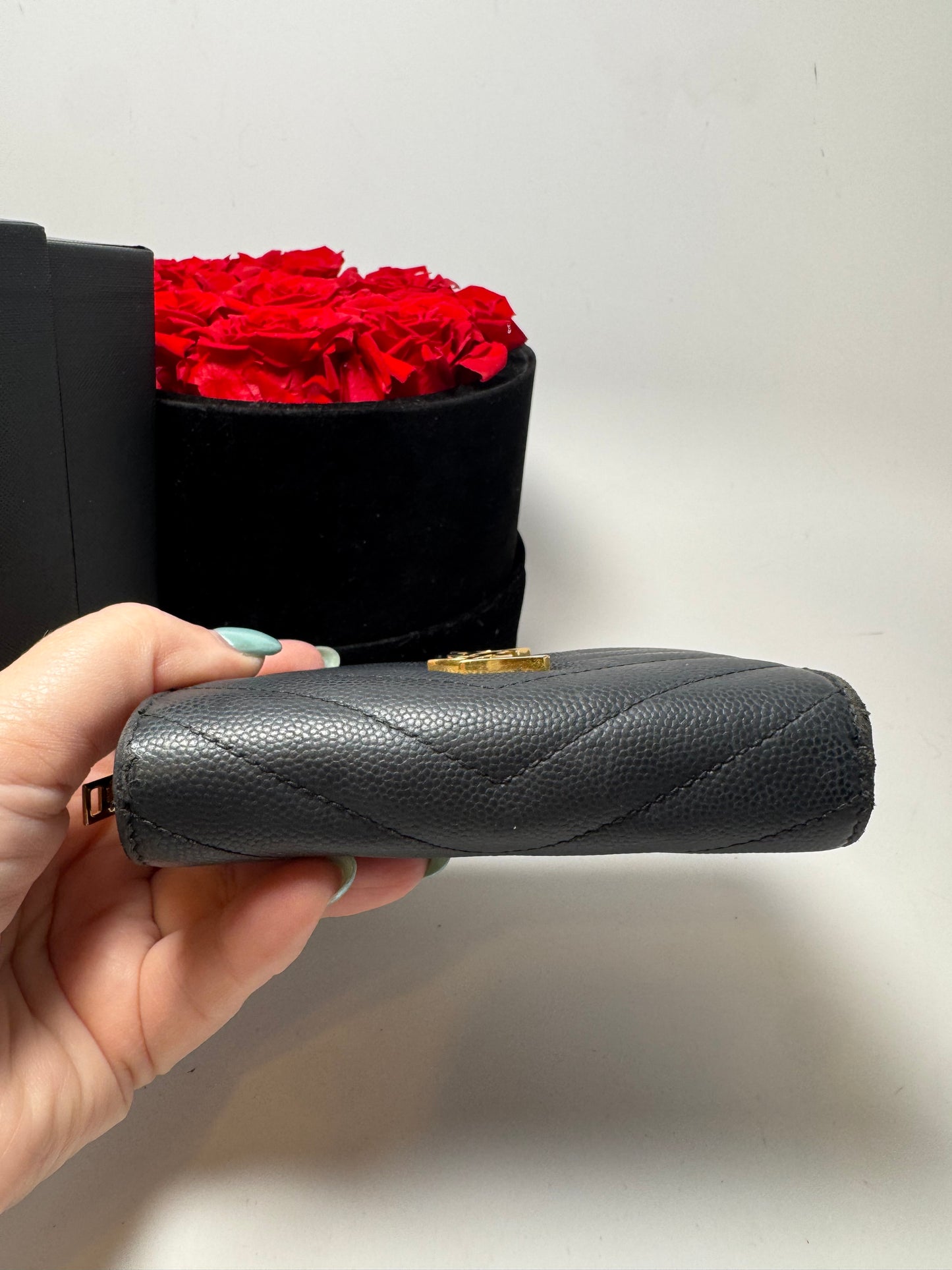 Saint Laurent Bifold Cassandra Wallet Caviar Leather