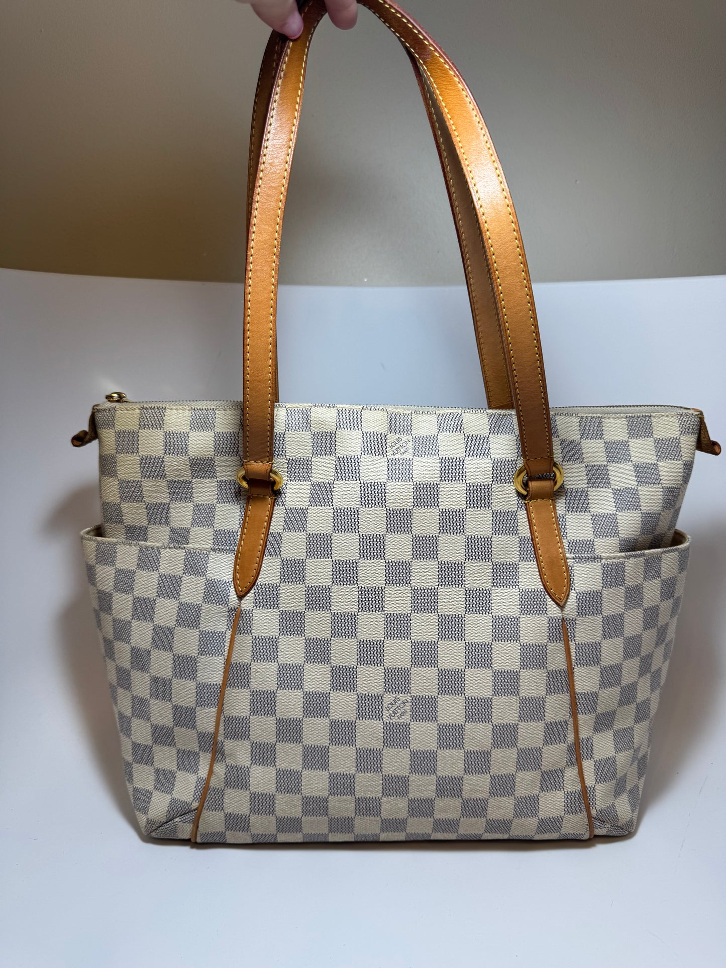 Louis Vuitton Totally MM in Damier Azur Tote Shoulder Bag