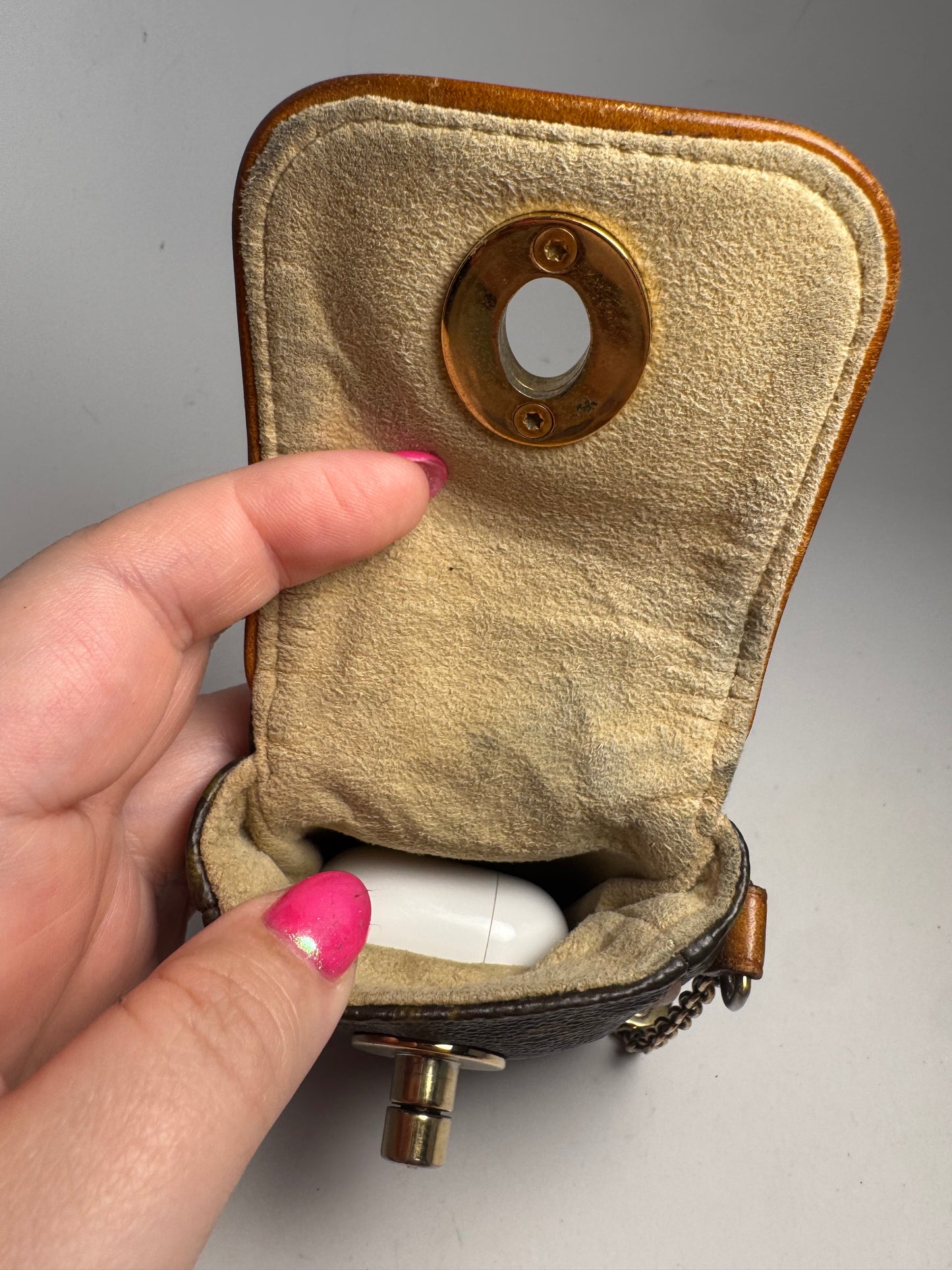 Louis Vuitton Tikal Pouch w/Key Cles Turn Lock Monogram Pouch