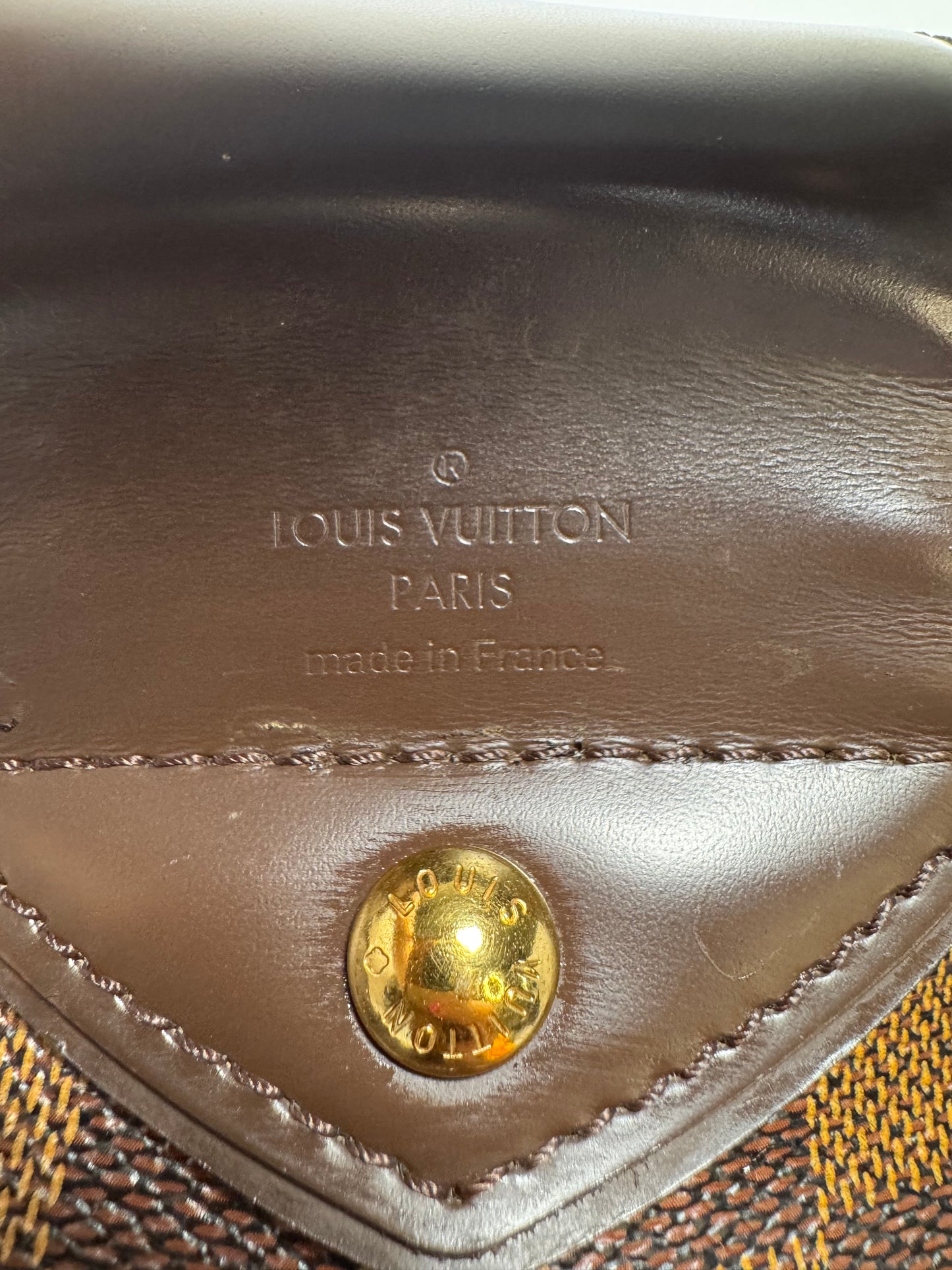 Louis Vuitton Sistina MM Damier Ebene Pleated Shoulder Bag