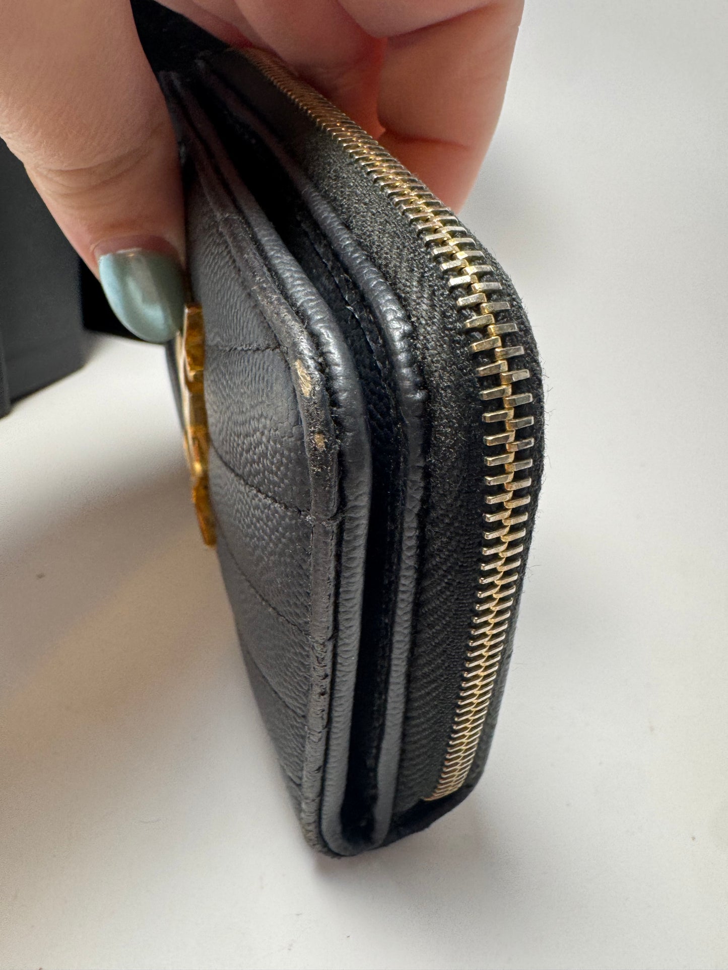 Saint Laurent Bifold Cassandra Wallet Caviar Leather
