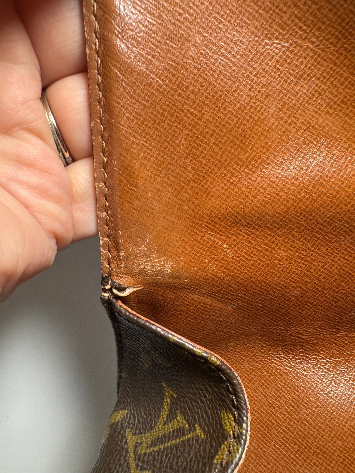 Louis Vuitton Cartouchière GM Monogram Crossbody (Vintage) Fair Condition