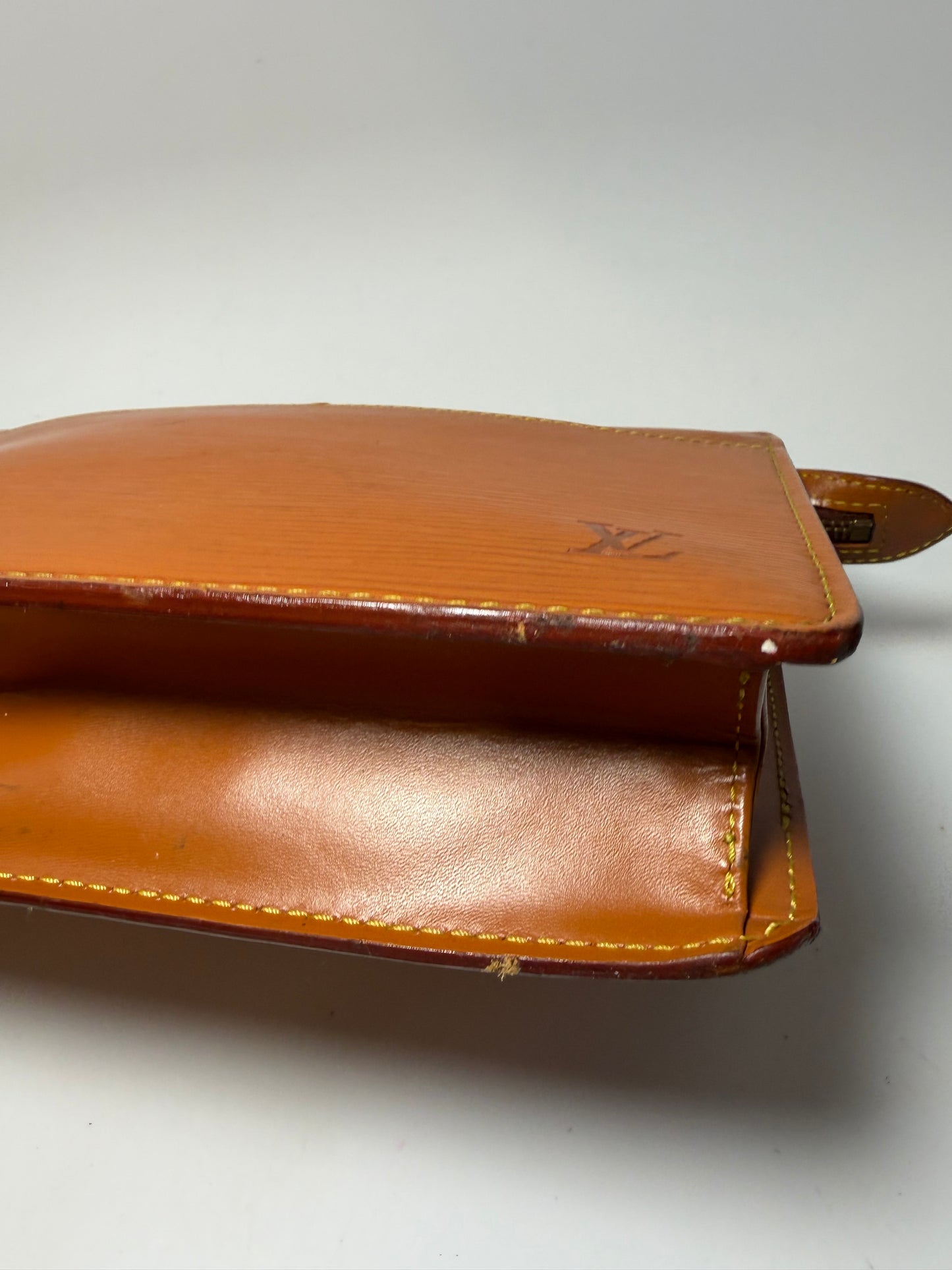 Louis Vuitton Pochette Homme Clutch Brown Epi Leather