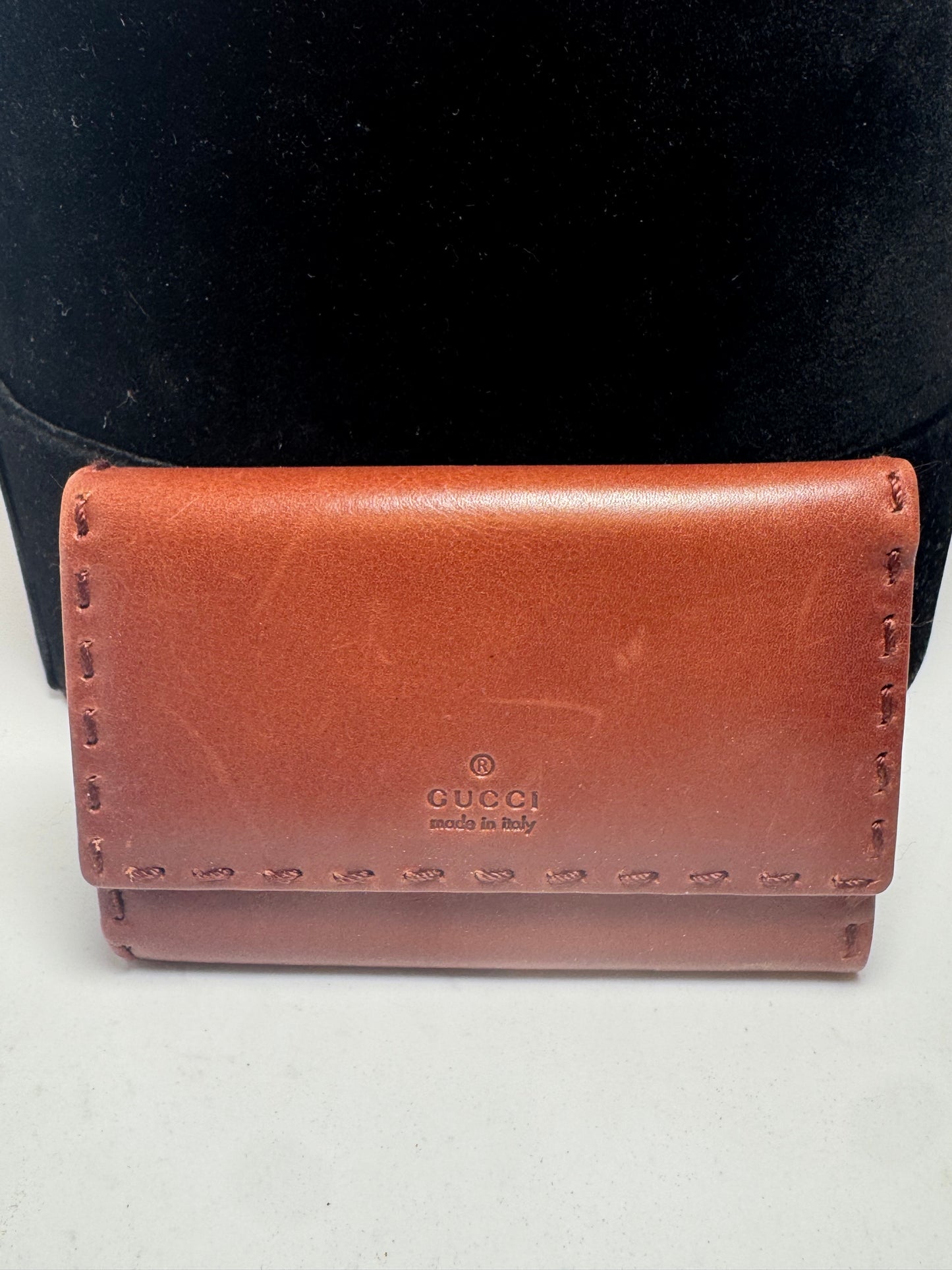 Gucci Brown Leather Western 6 Key Case/Key Holder