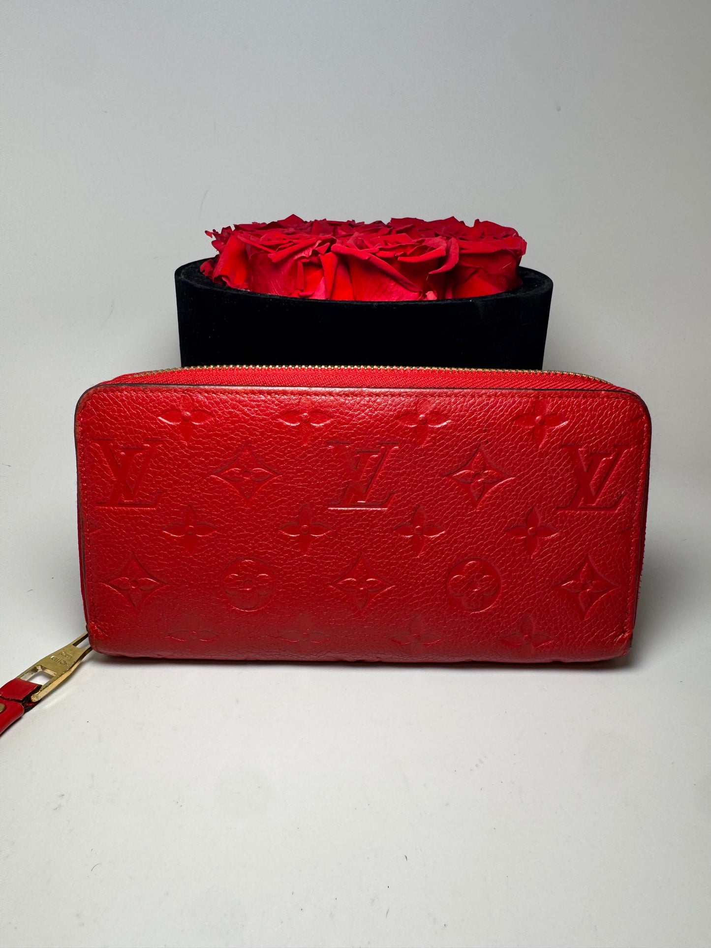 Louis Vuitton Empriente Zippy Wallet Cherry Red Leather